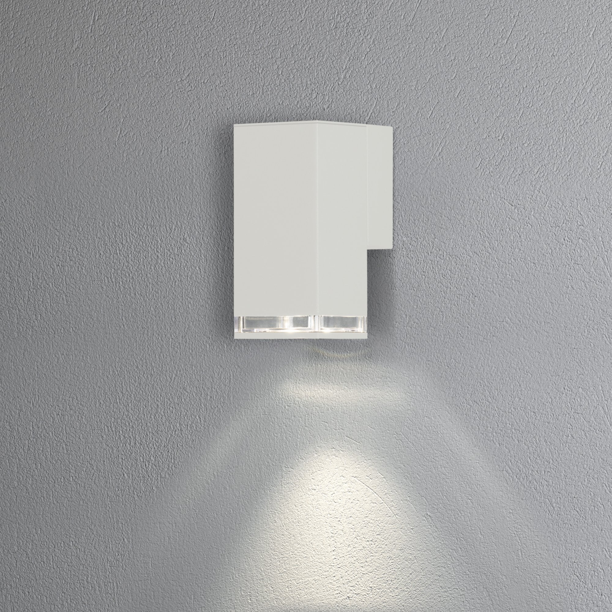 Konstsmide Pollux Single Ring Down Wall Light - Matt White