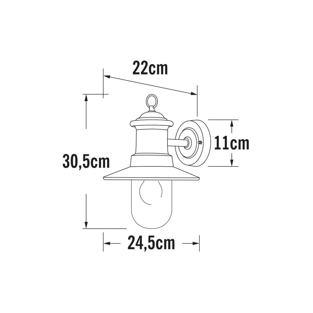 Konstsmide Napoli Wall Light - Rust