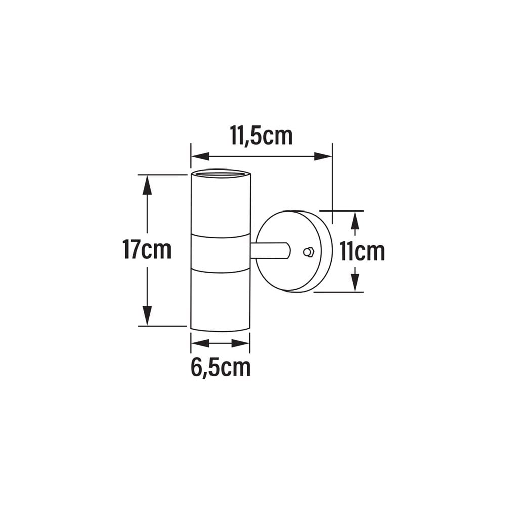 Konstsmide Modena LED Up/Down Wall Light - Black
