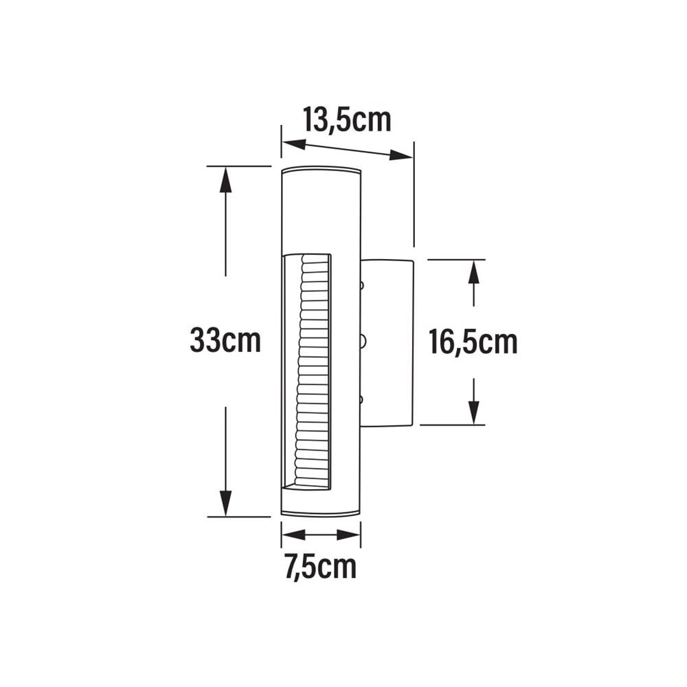 Konstsmide Udine LED Wall Light - Black