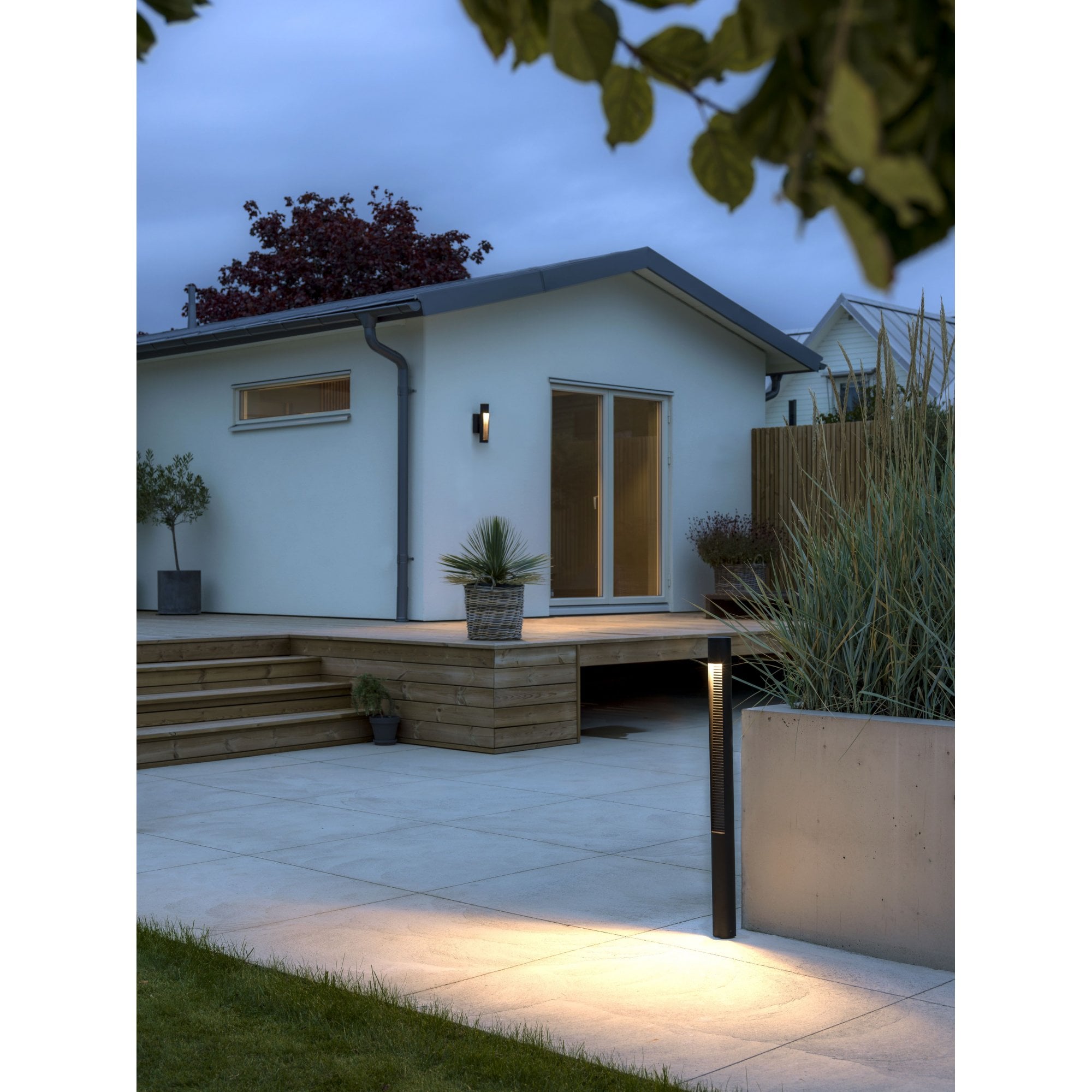 Konstsmide Udine LED Short Pole Light - Black
