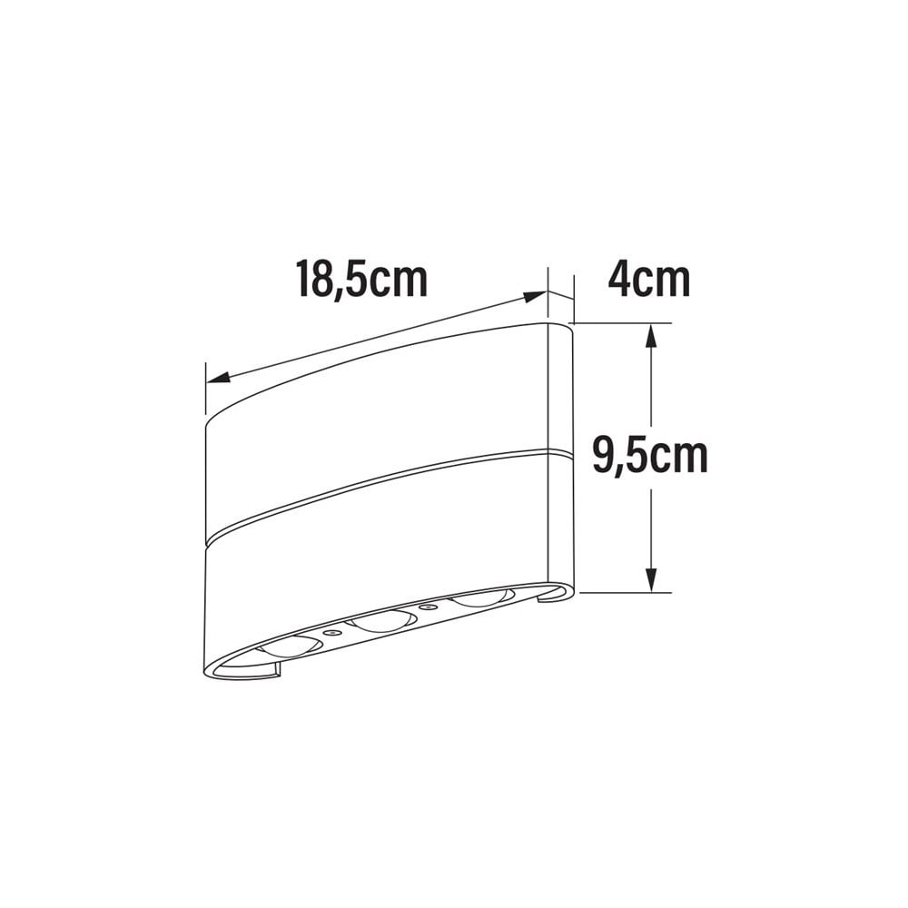 Konstsmide Chieri Rounded LED Wall Light - Matt White