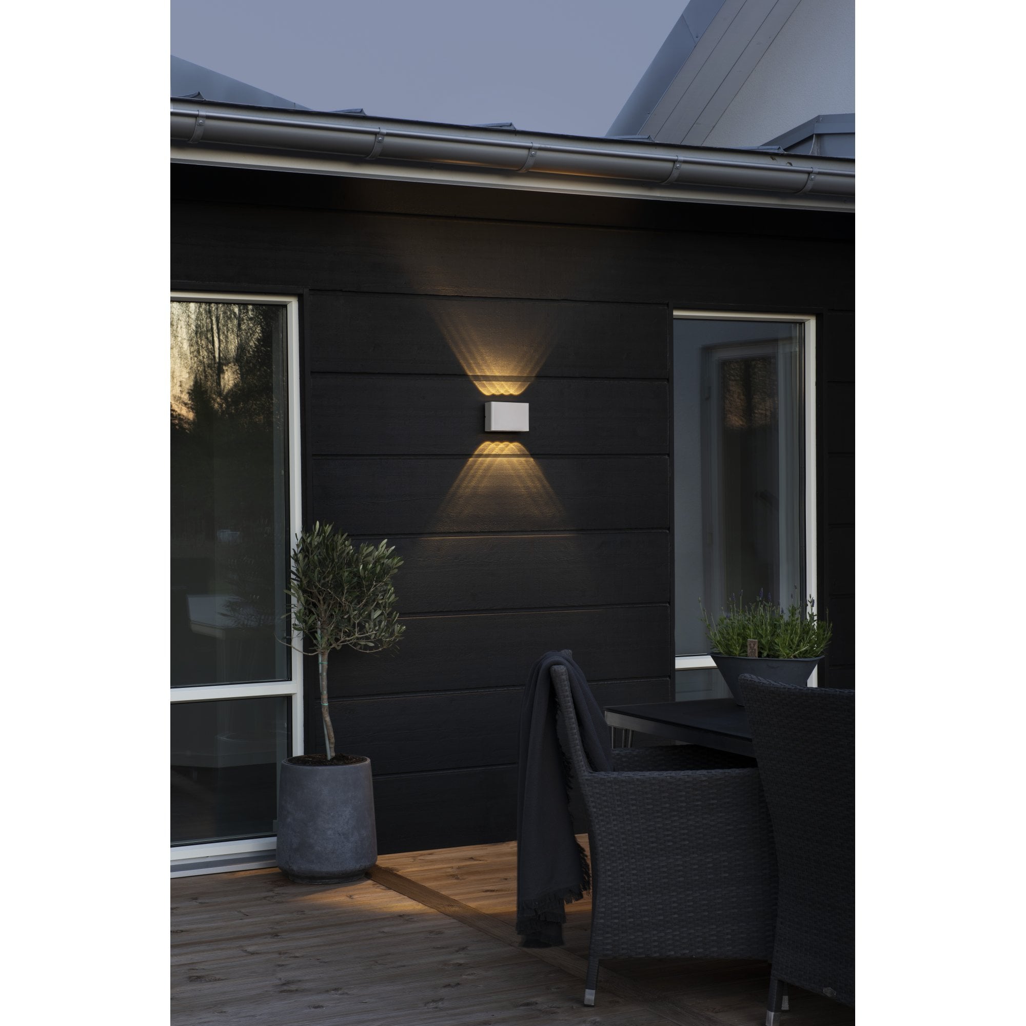 Konstsmide Chieri Rectangular LED Wall Light - Matt White