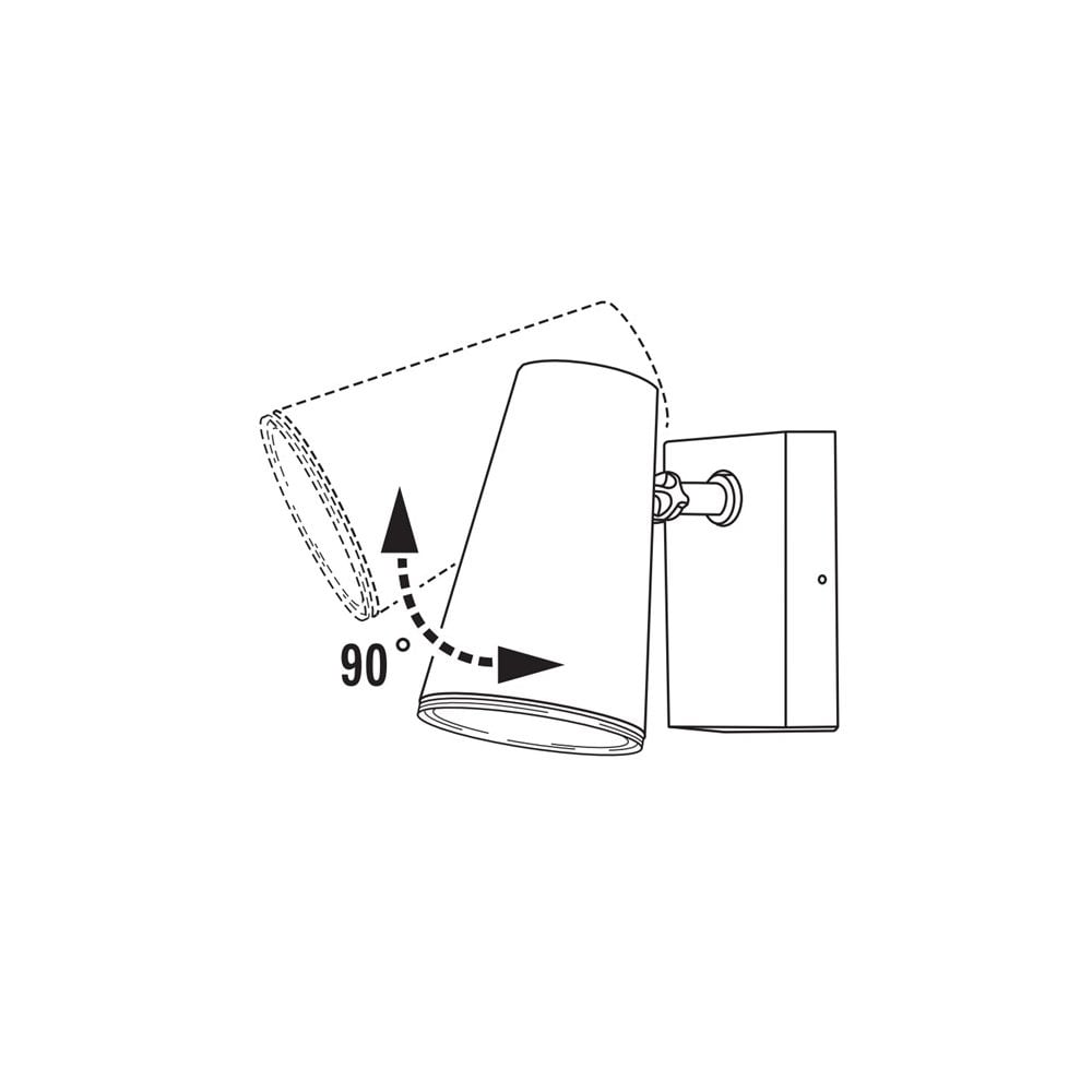 Konstsmide Fano Adjustable Wall Light - Matt White