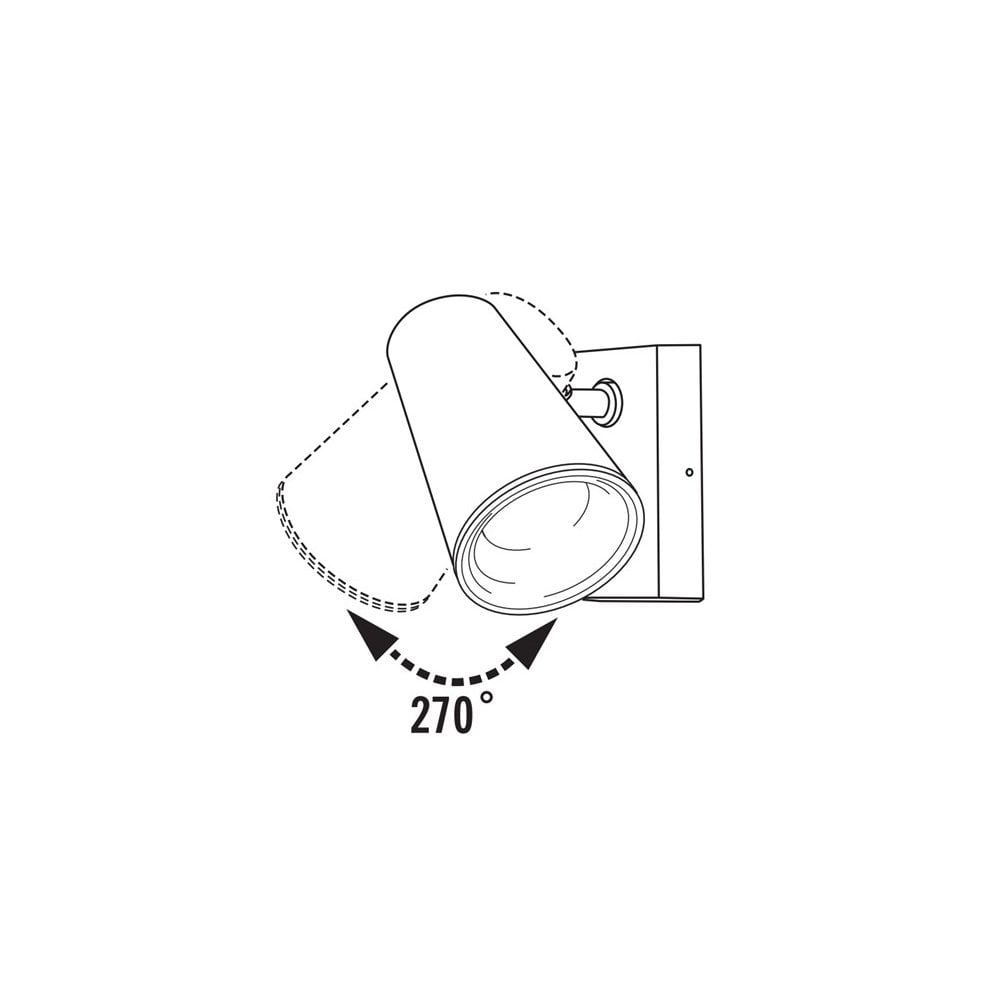 Konstsmide Fano Adjustable Wall Light - Matt White
