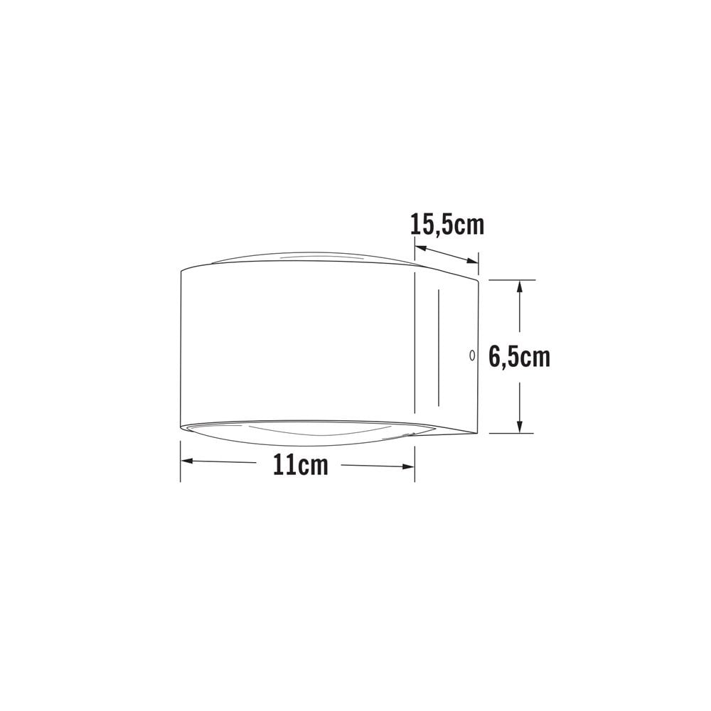 Konstsmide Gela LED Up/Down Wall Light - Matt White