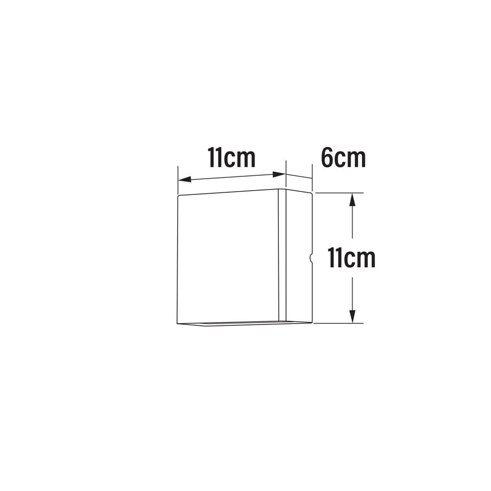 Konstsmide Chieri Square LED Wall Light - Matt White