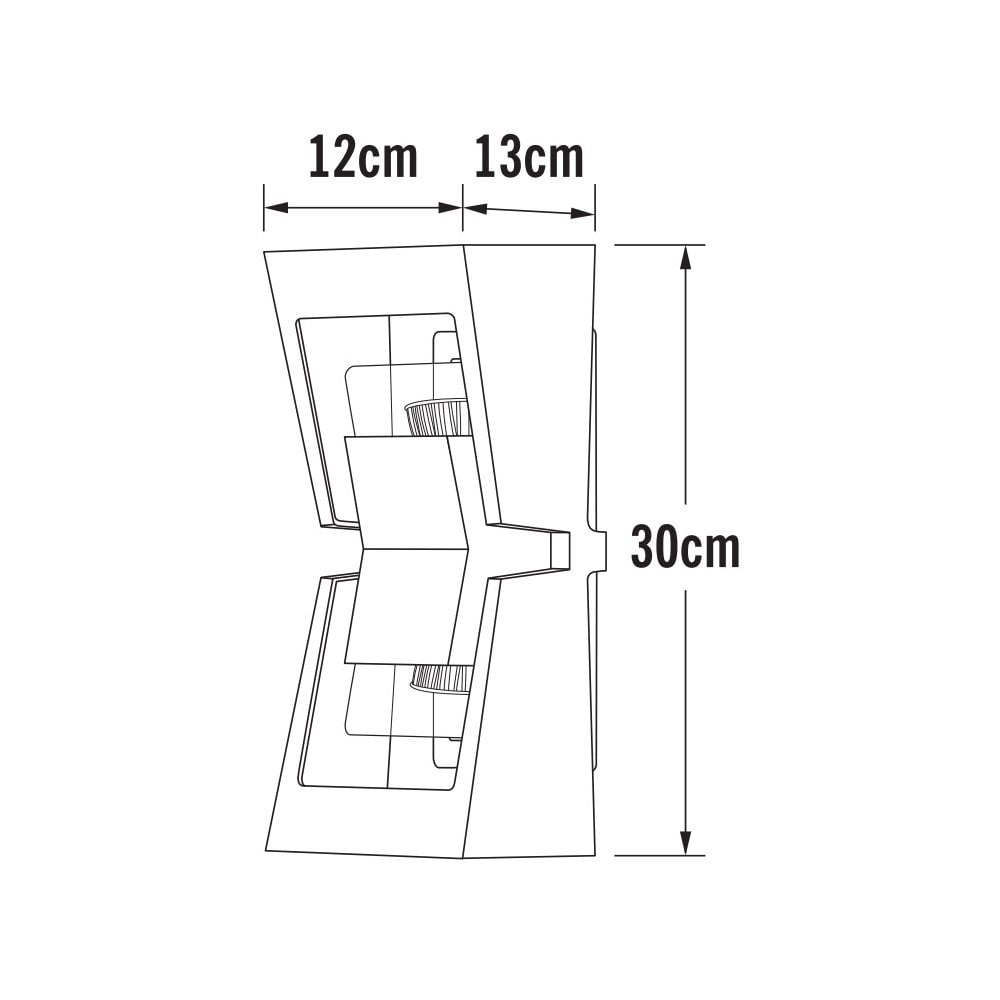 Konstsmide Potenza Up/Down Wall Light - Anthracite
