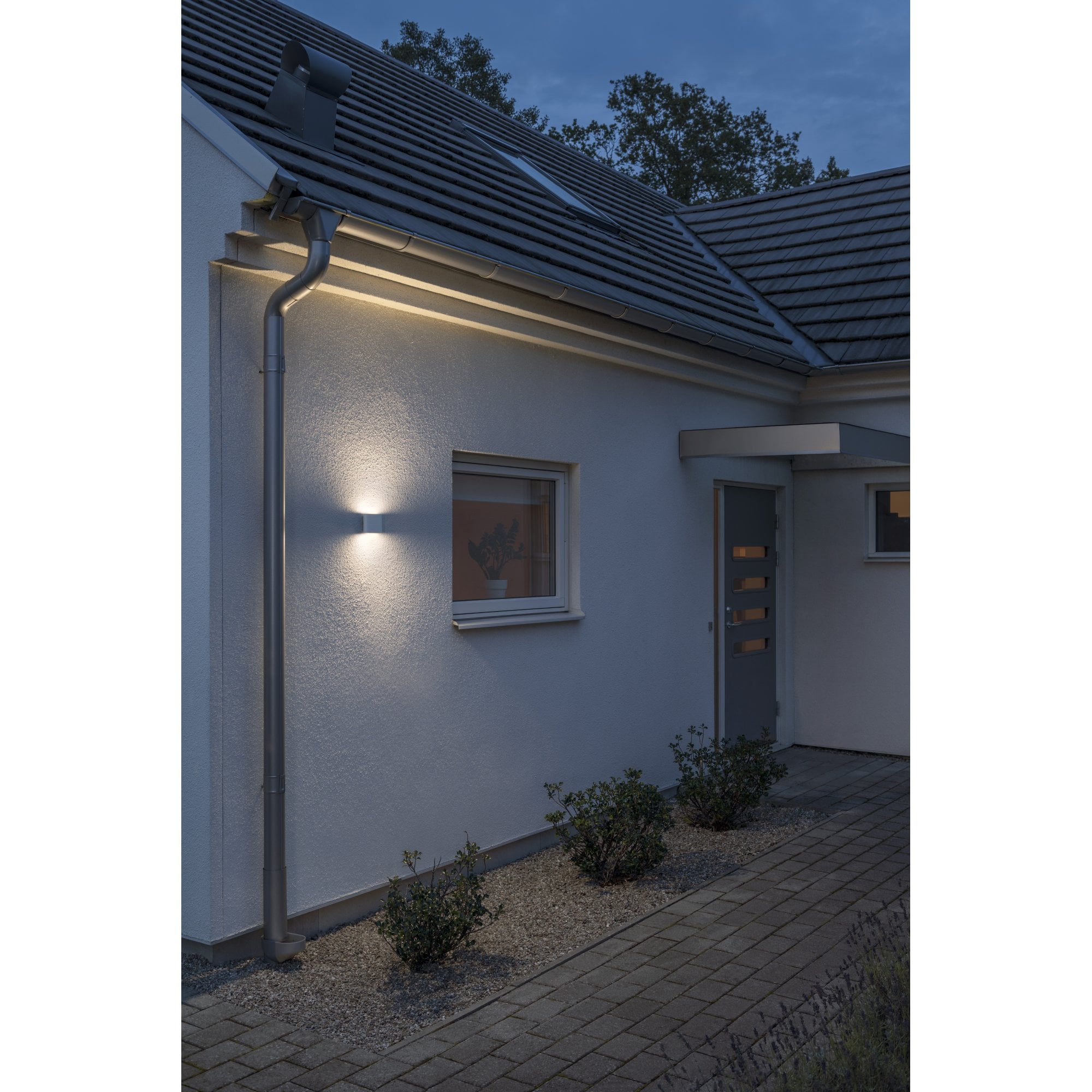 Konstsmide Chieri Narrow 9cm Oblong LED Wall Light - Matt White