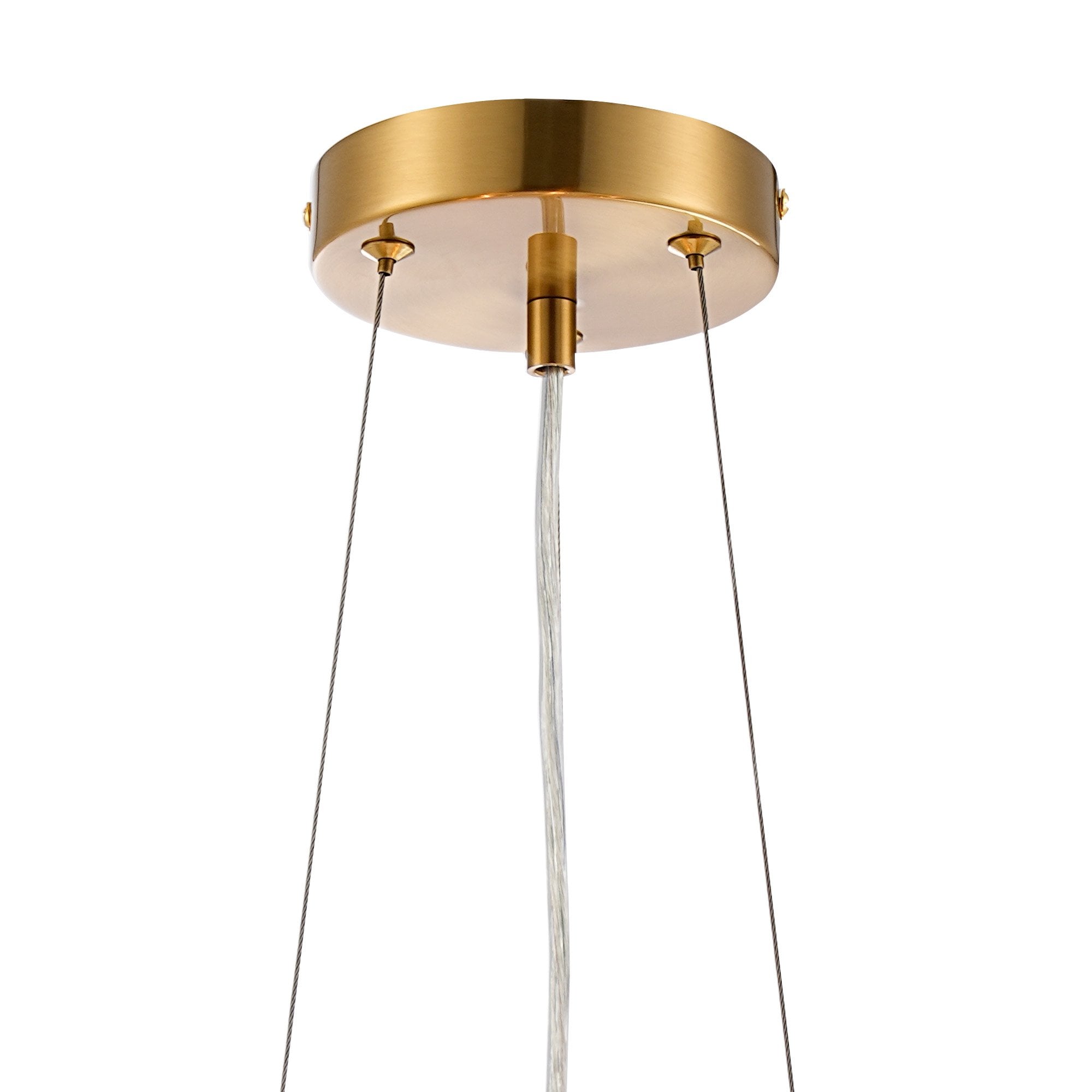 Fabula Farnley 10 Light Round Pendant - Brass & Clear Glass