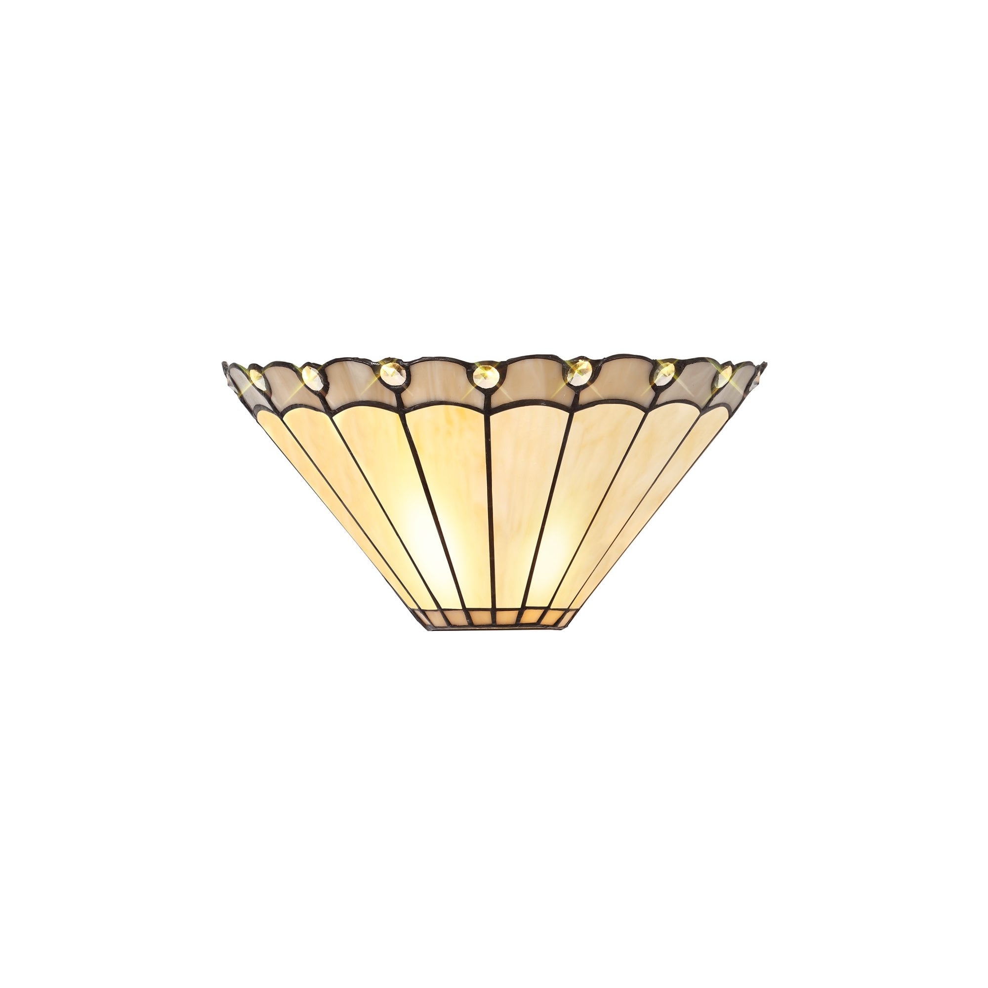 Fabula Amberley Tiffany Wall Lamp - Grey & Cream