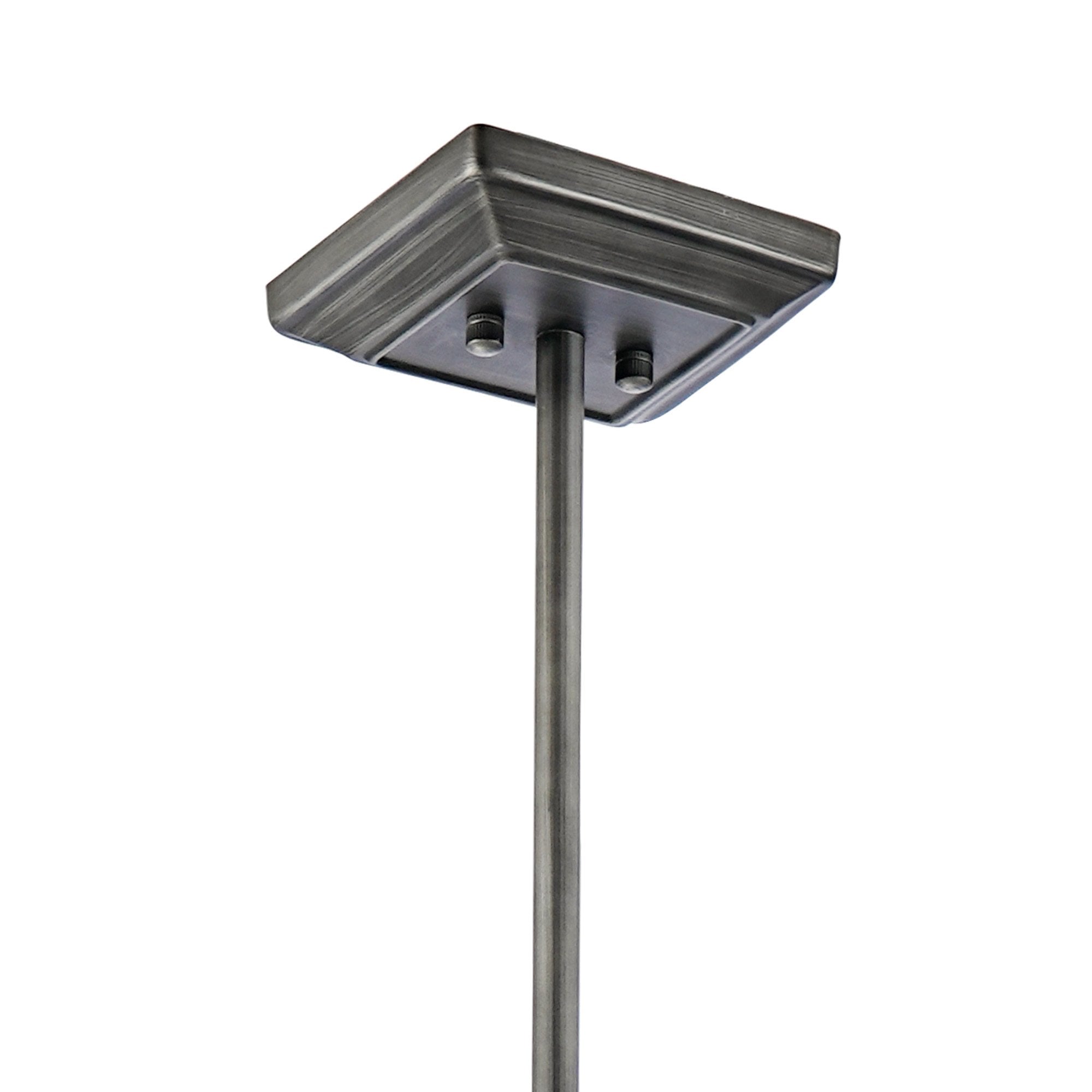 Fabula Arabia 4 Light Fixed Pendant/Semi-Flush Light - Pewter, Clear & Grain Glass