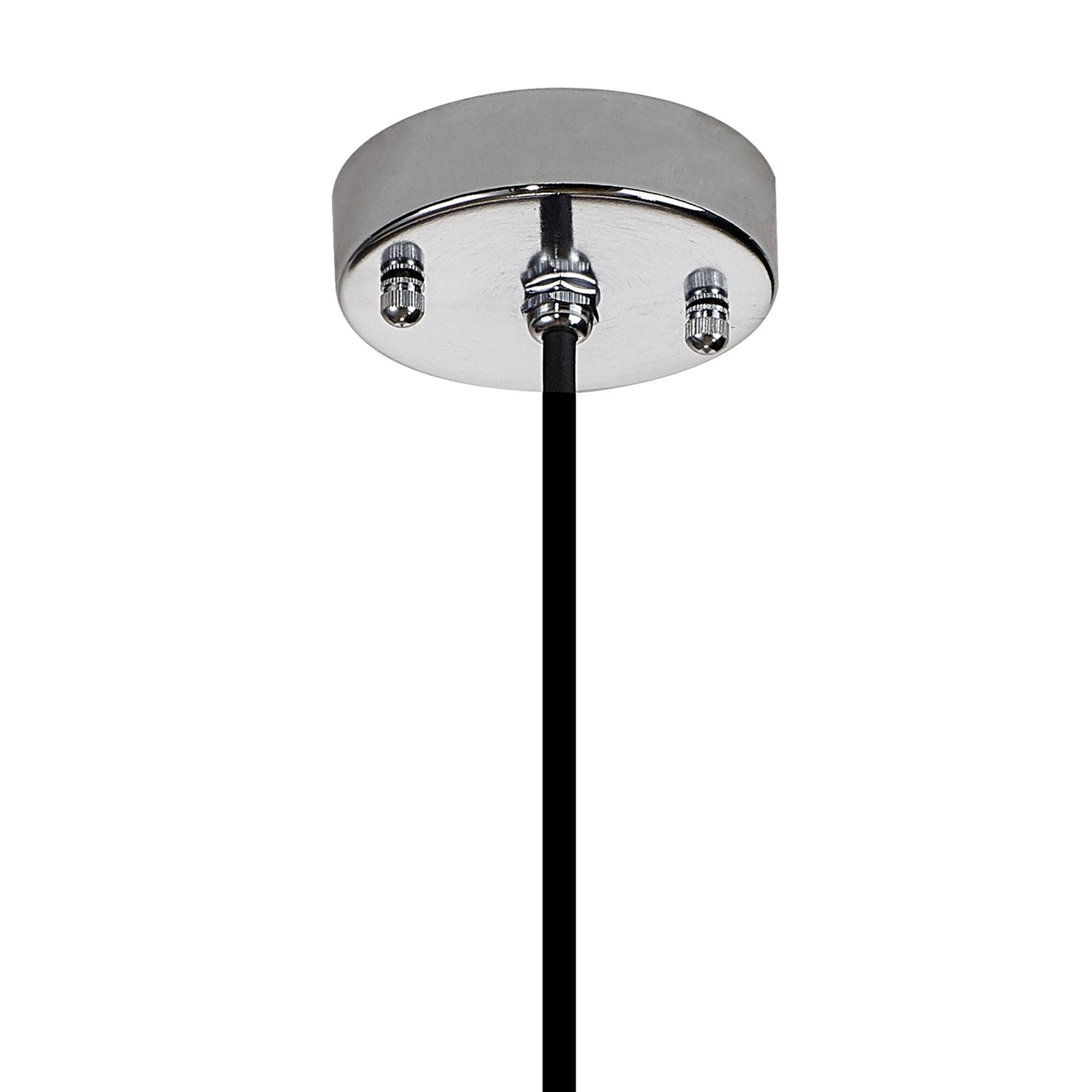 Fabula Avondale 20cm Single Pendant - Titanium Silver & Polished Chrome - IP65