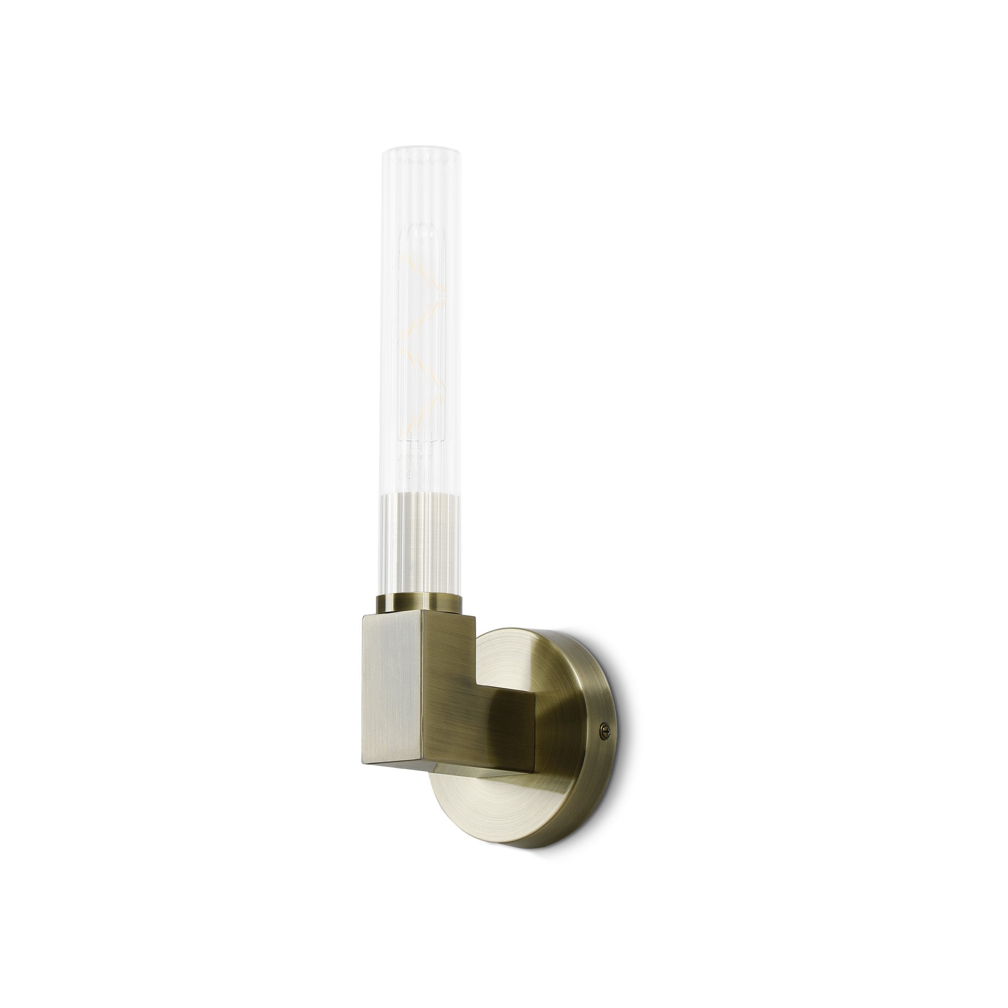 Fabula Beech Tree Single Wall Light - Antique Brass - IP44