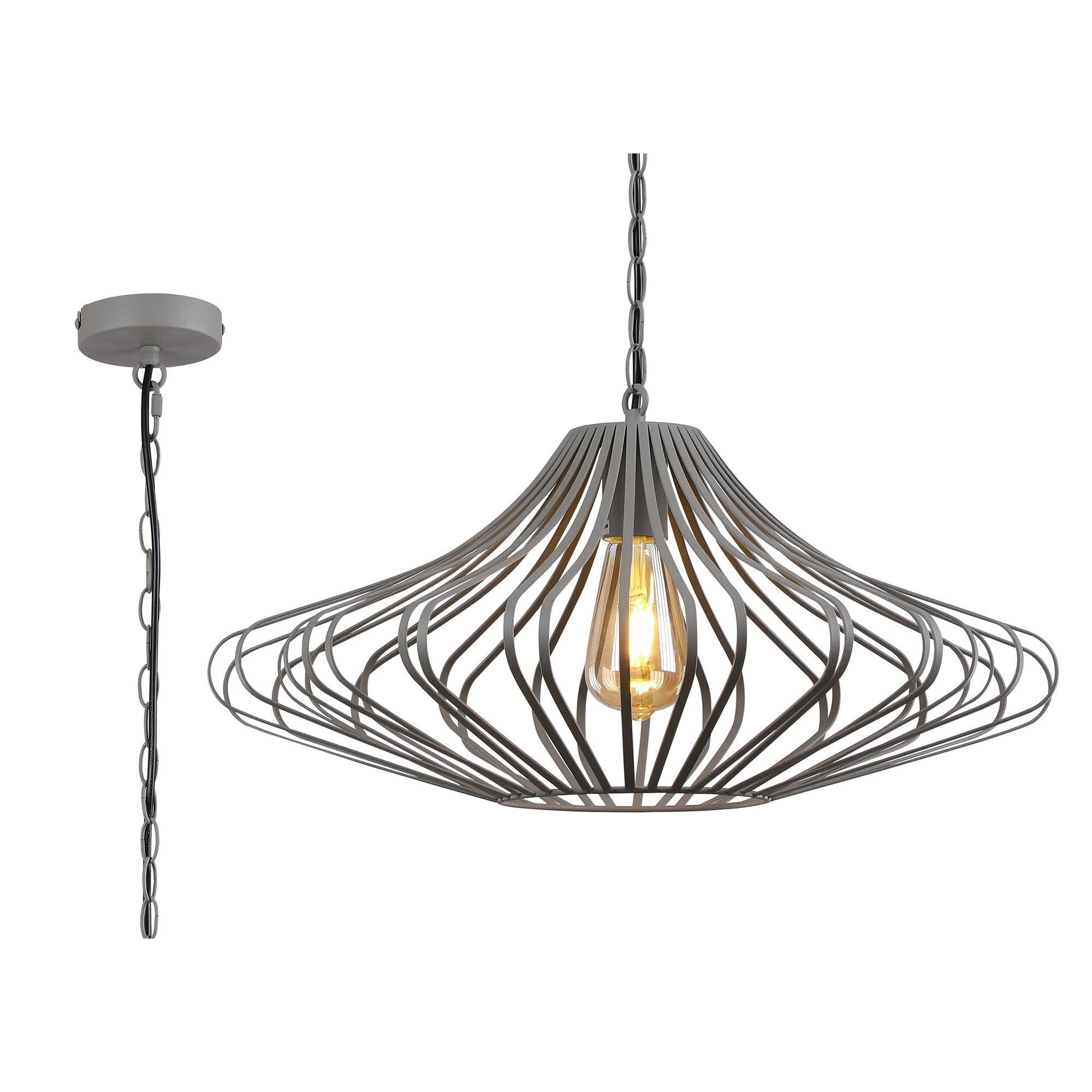 Fabula Bracken Pendant - Sand Grey