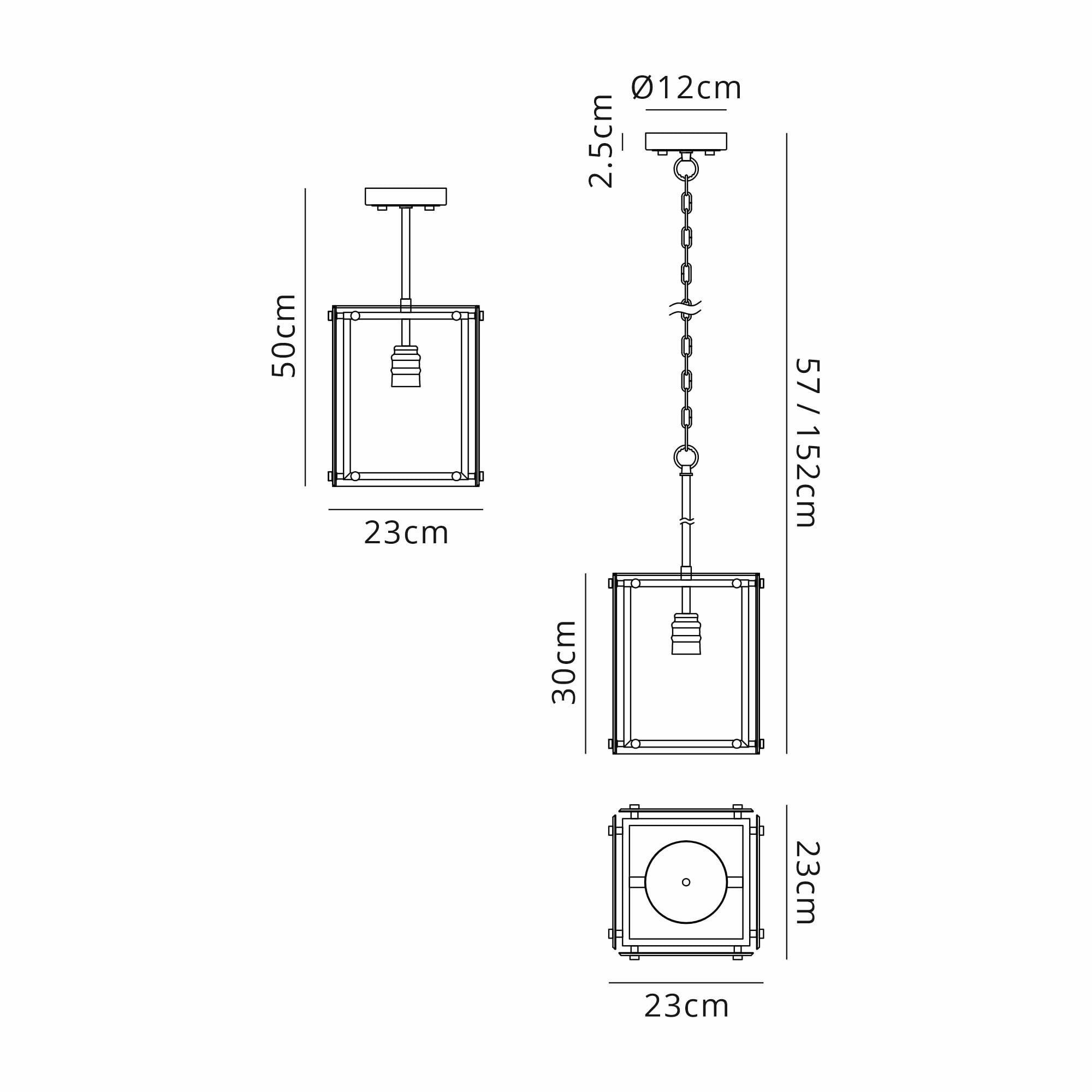 Fabula Cambridge Single Pendant - Matt Black, Chrome & Clear Glass