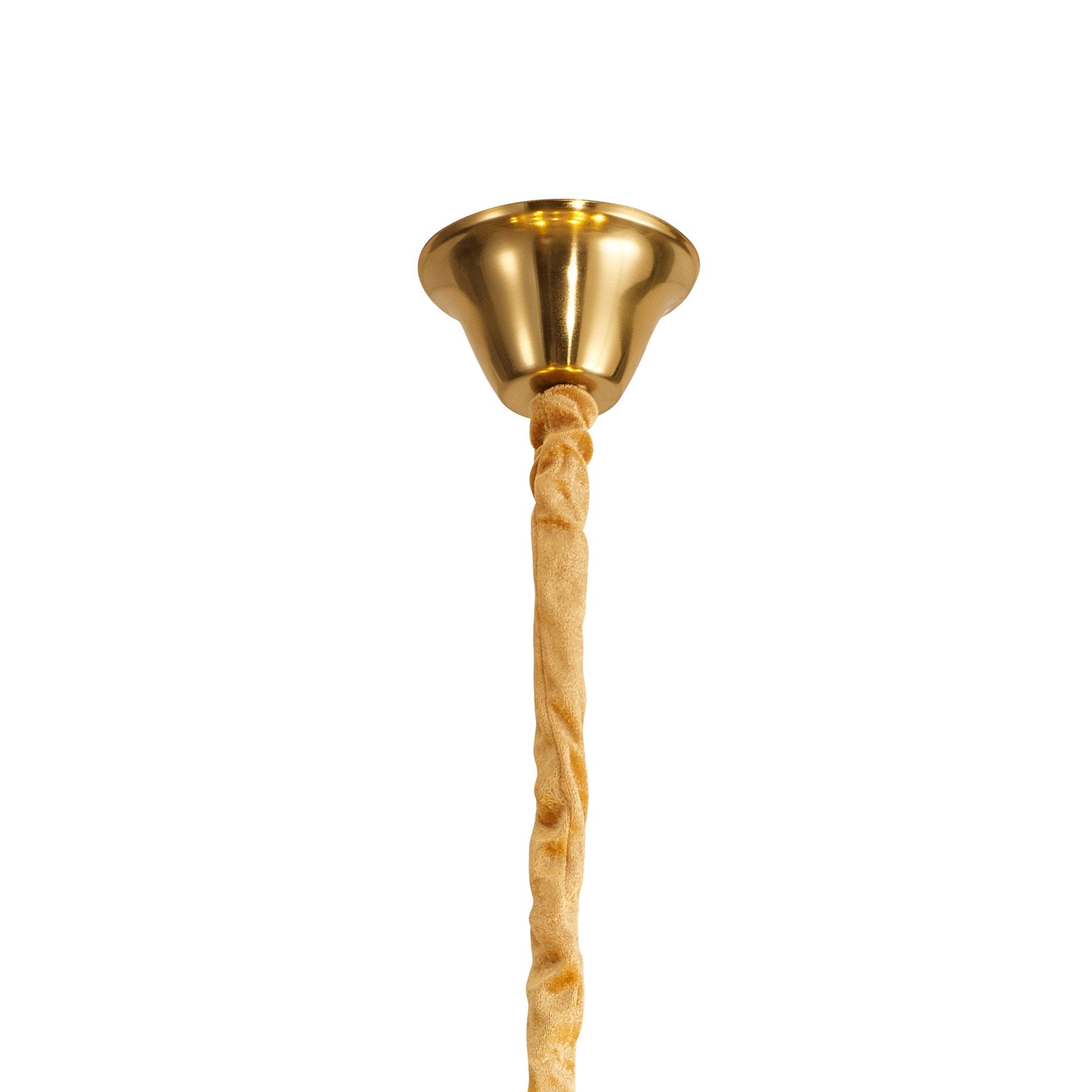 Fabula Cedar 12 Light Pendant - Brass & Smoke Sculpted Glass