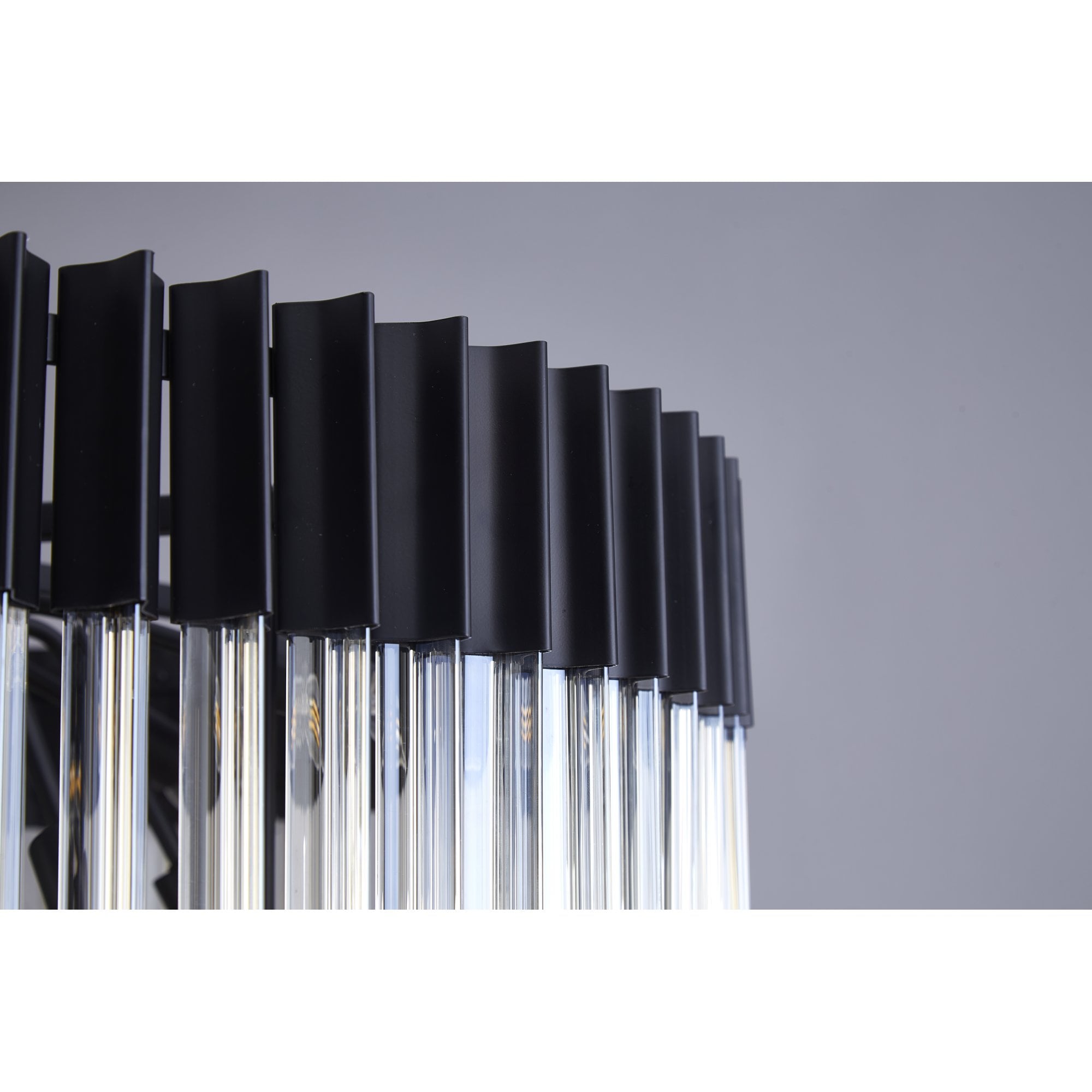 Fabula Cedar 8 Light Pendant - Polished Nickel & Cognac Sculpted Glass