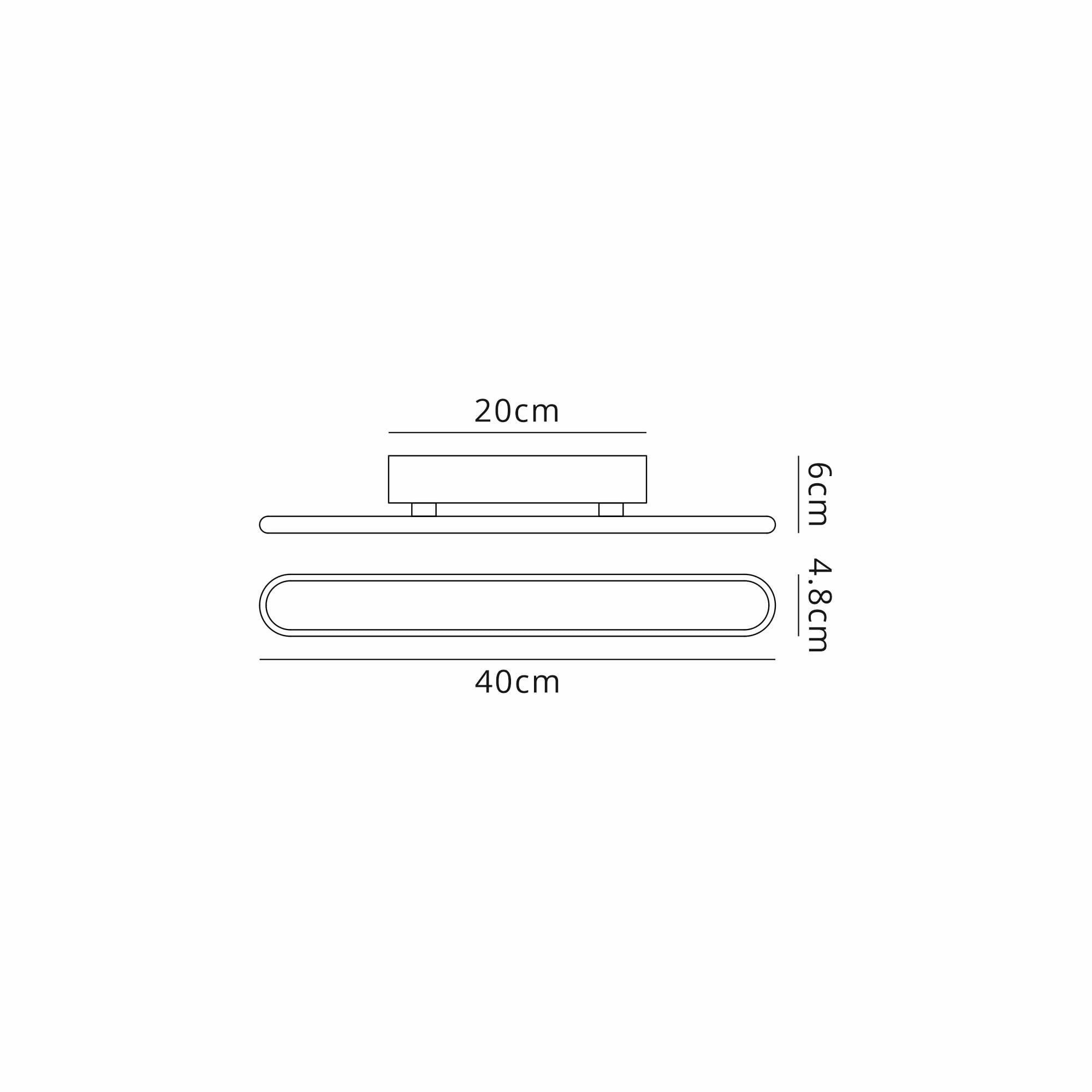 Fabula Chandler 400mm LED Wall Lamp - Satin Black