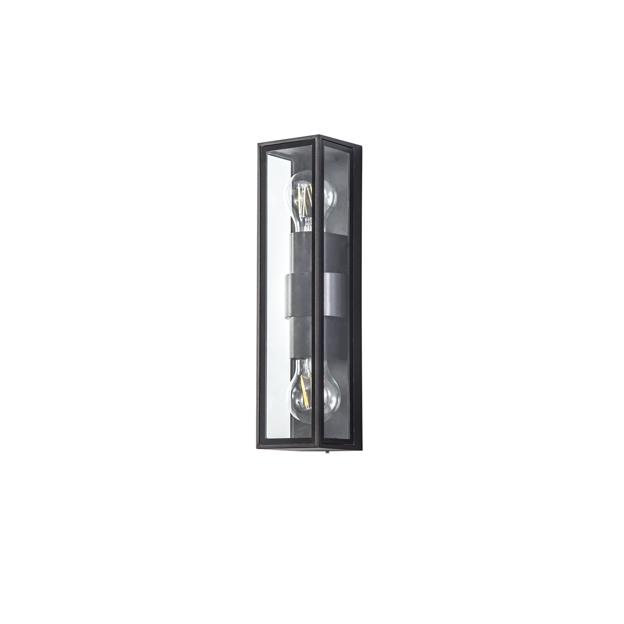 Fabula Deerleap Flush 2 Light Wall Lamp - Anthracite - IP65