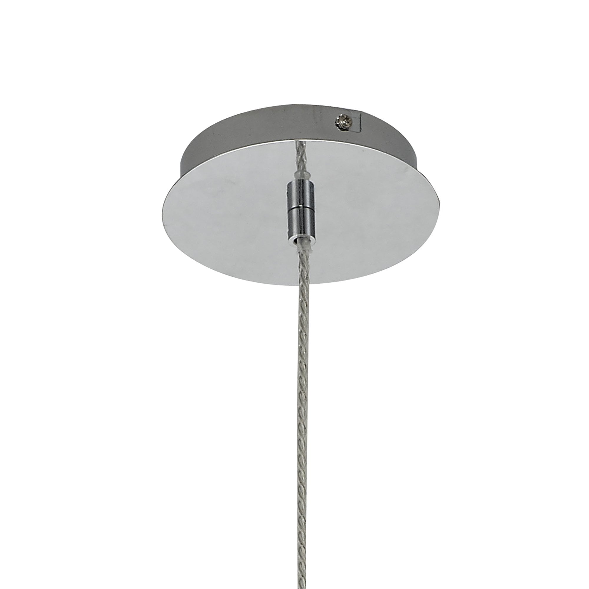 Fabula Elgar 17cm Round Pendant - Chrome & Clear Glass