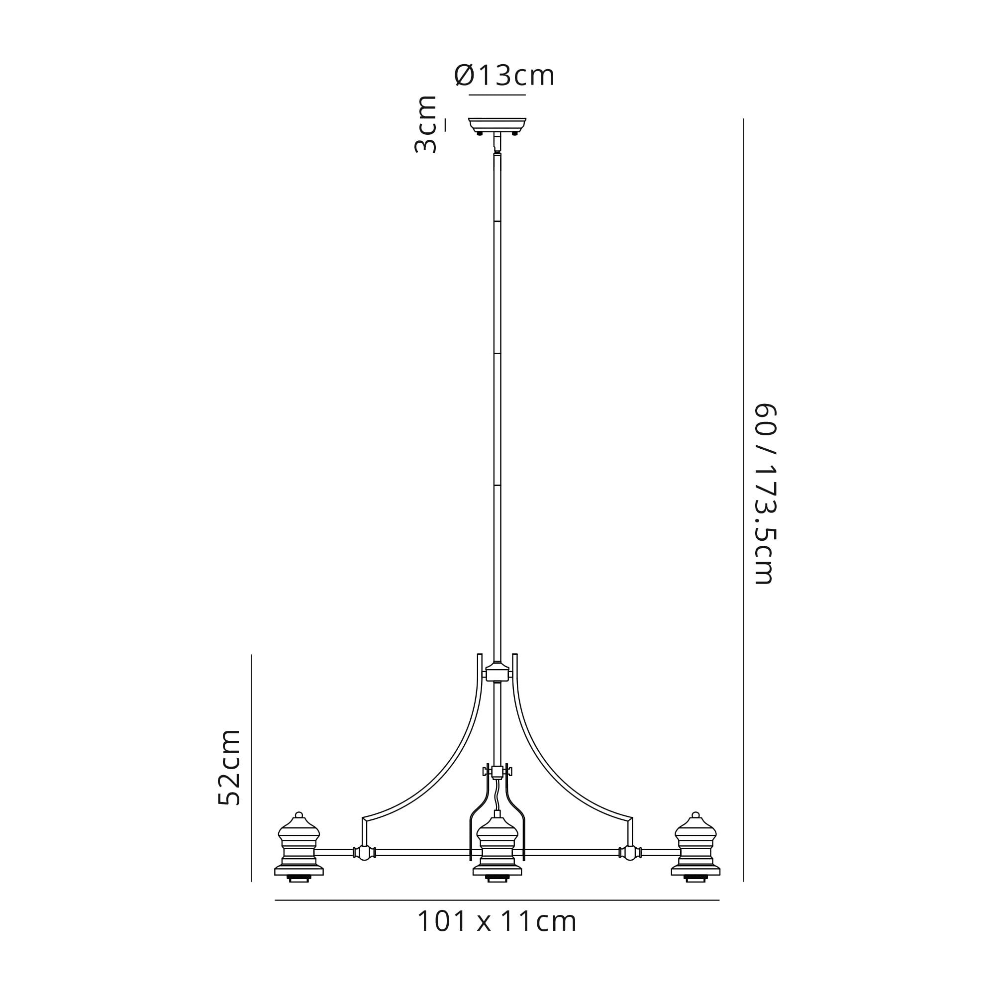 Fabula Epping Linear Pendant Frame - Matt Black - Frame Only