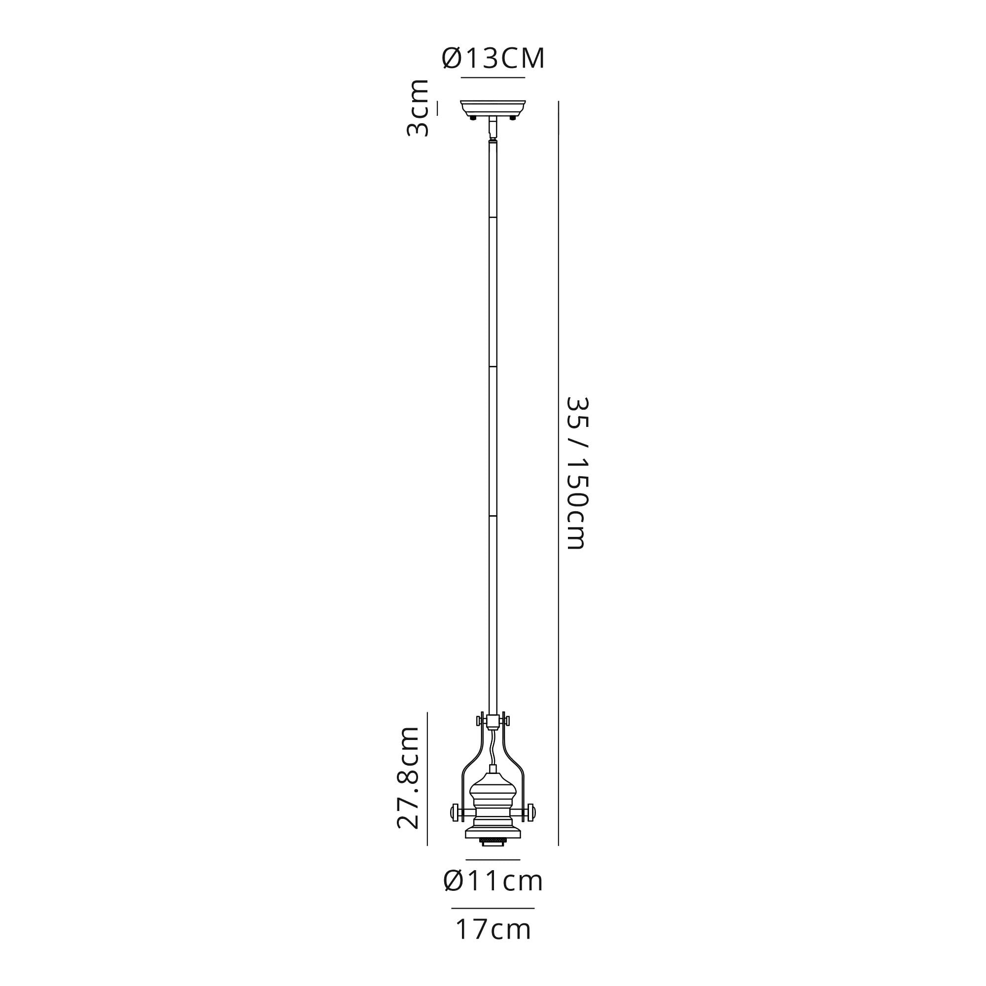 Fabula Epping Pendant Frame - Graphite - Frame Only