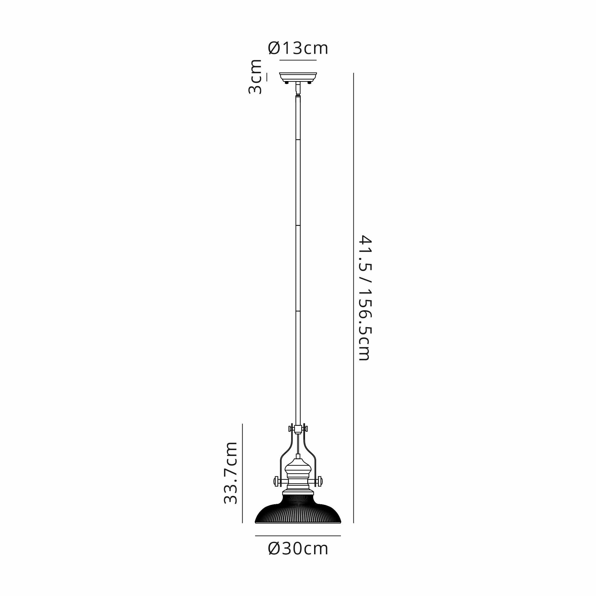 Fabula Epping Single Pendant - 30cm Round Glass Shade - Matt Black & Smoked Glass
