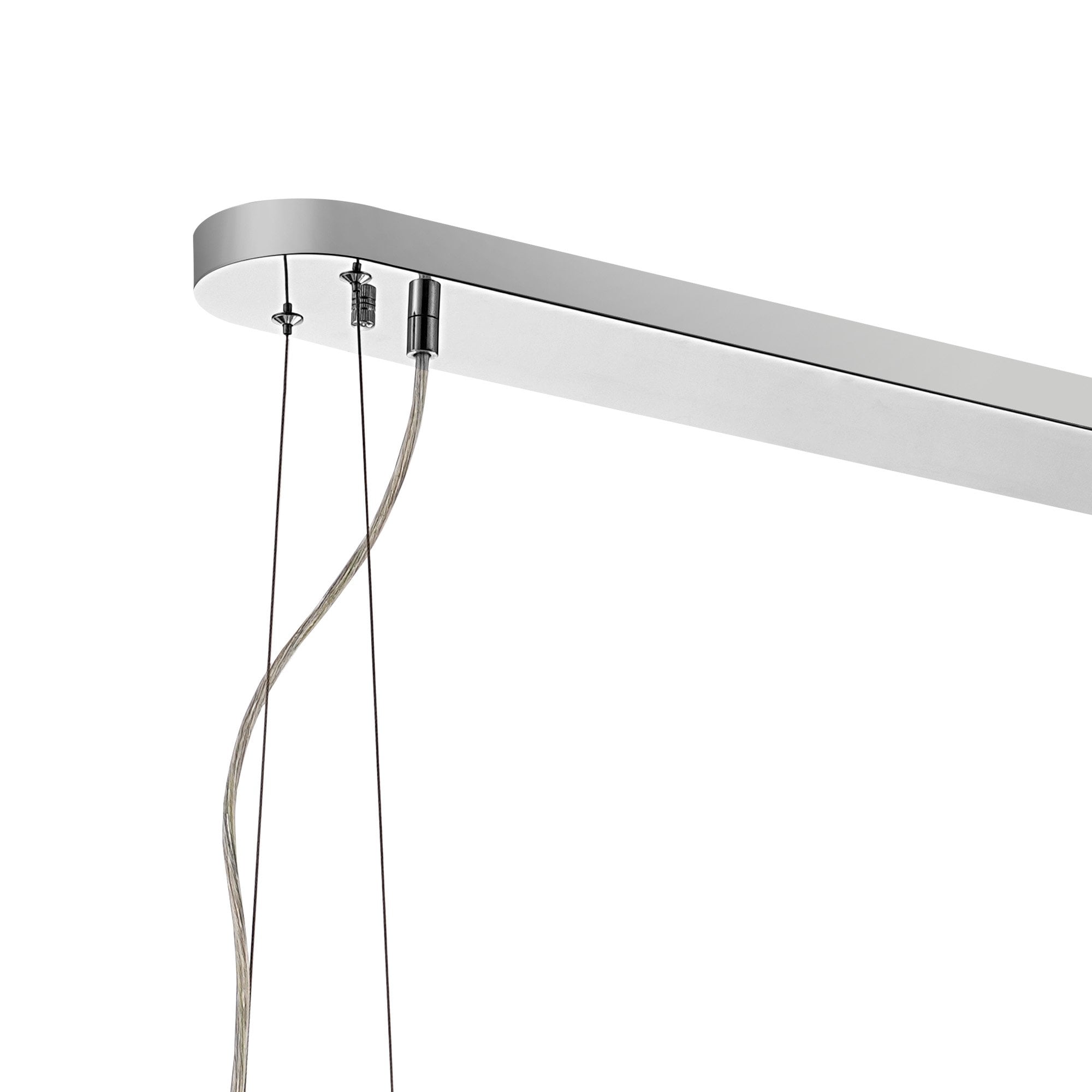 Fabula Farnley 24 Light Oblong Pendant - Polished Nickel & Clear Glass