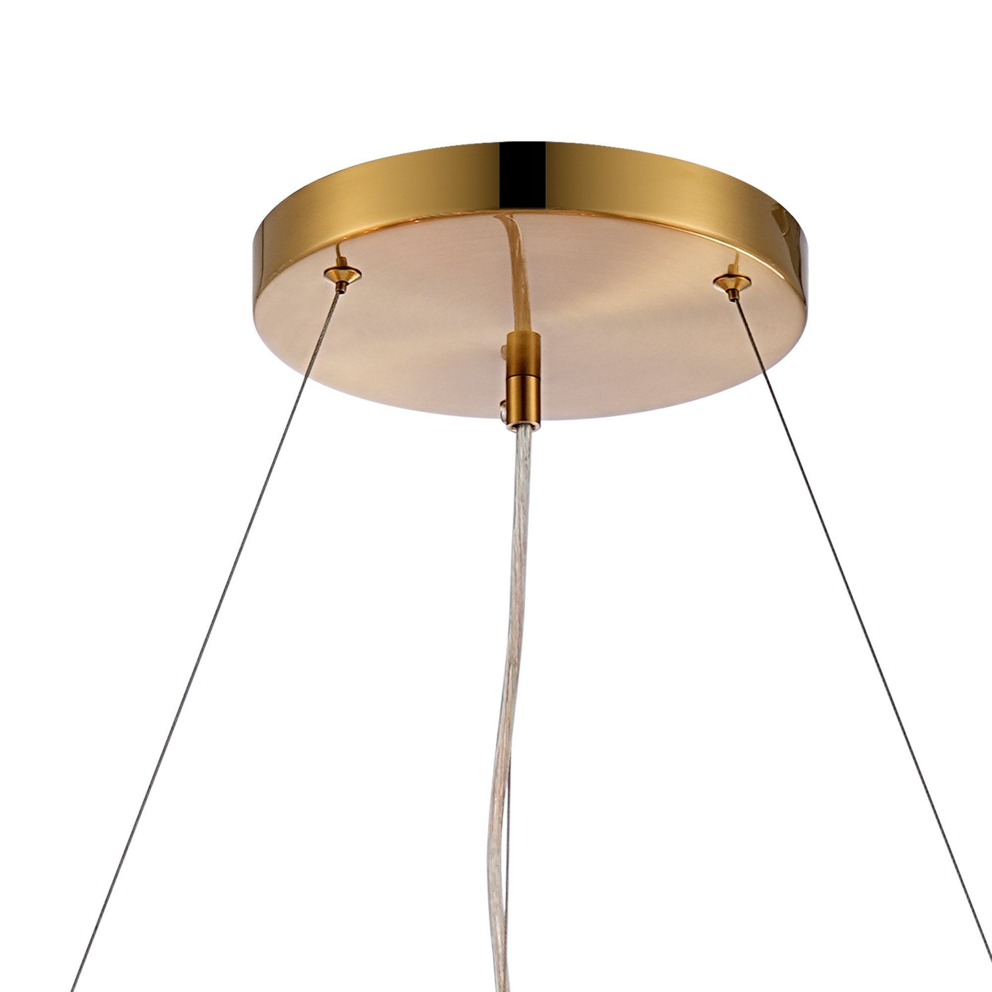 Fabula Farnley 24 Light Round Pendant - Brass & Clear Glass