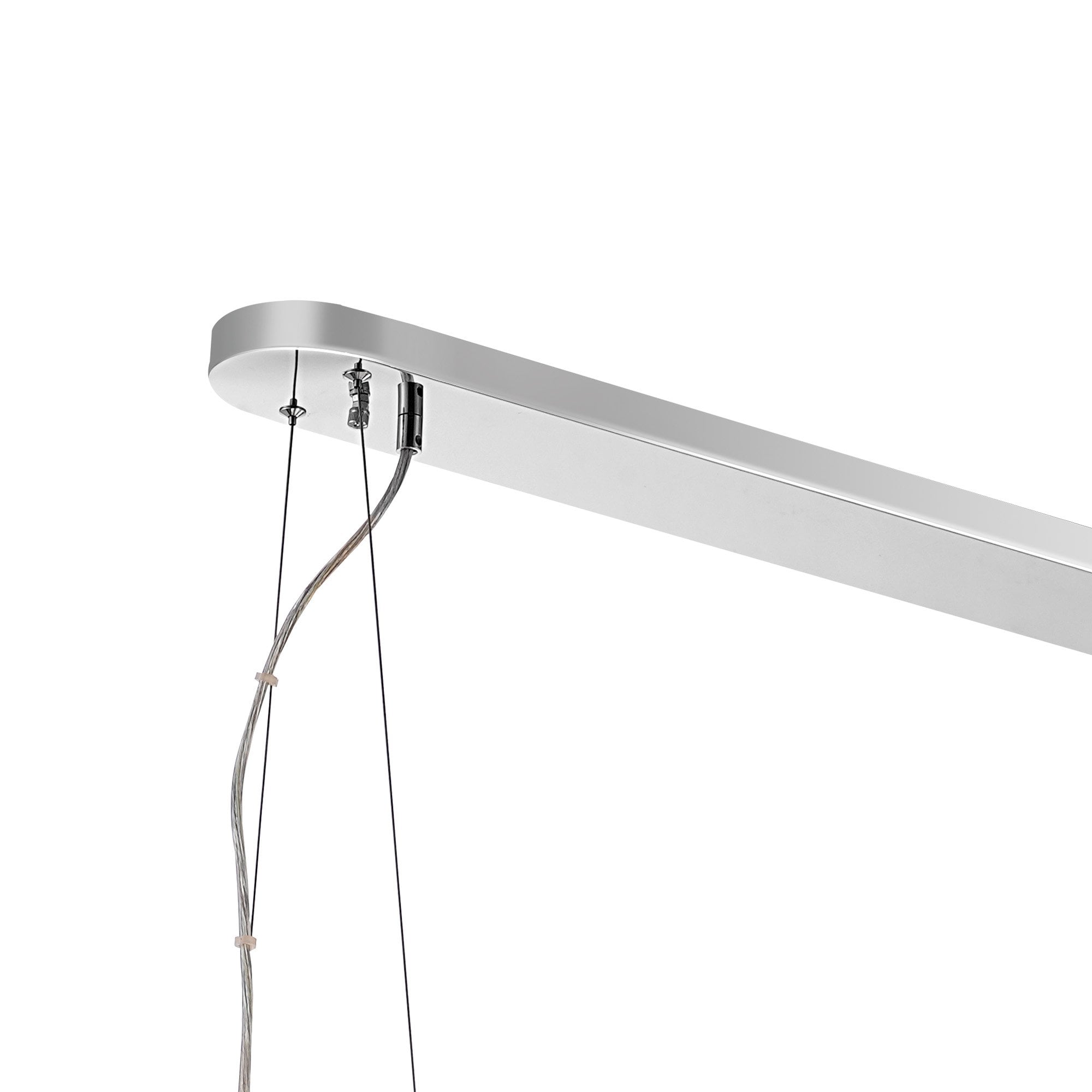 Fabula Farnley 36 Light Oblong Pendant - Polished Nickel & Smoked Glass