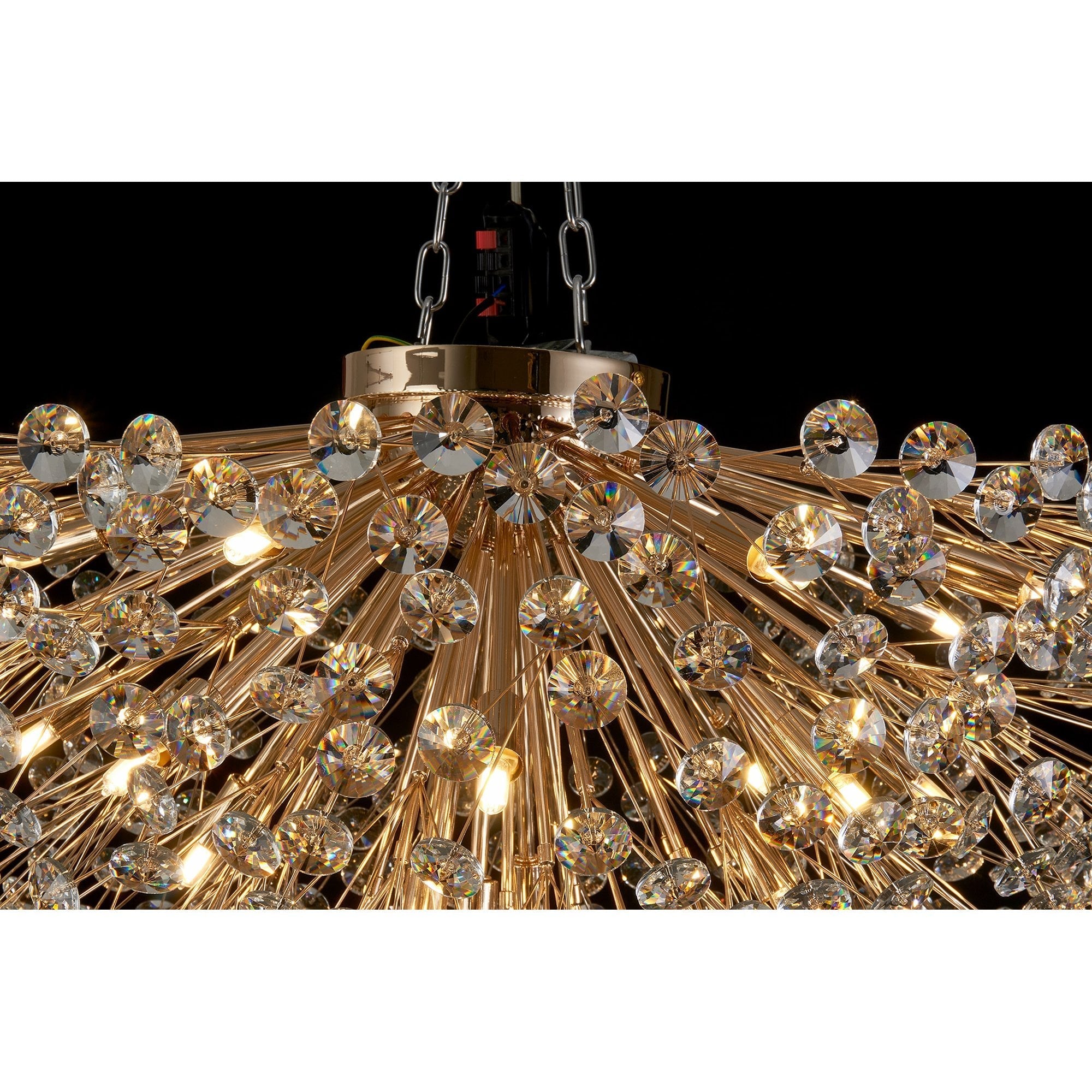 Fabula Grosvenor 11 Light Flush Light - French Gold & Crystal
