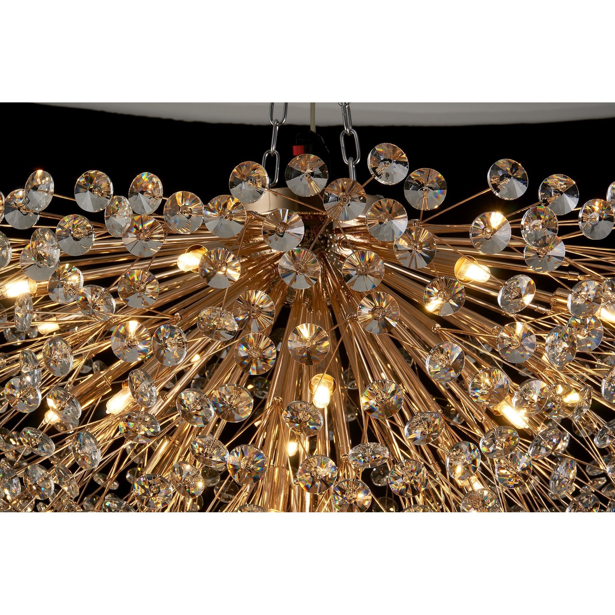 Fabula Grosvenor 11 Light Flush Light - French Gold & Crystal