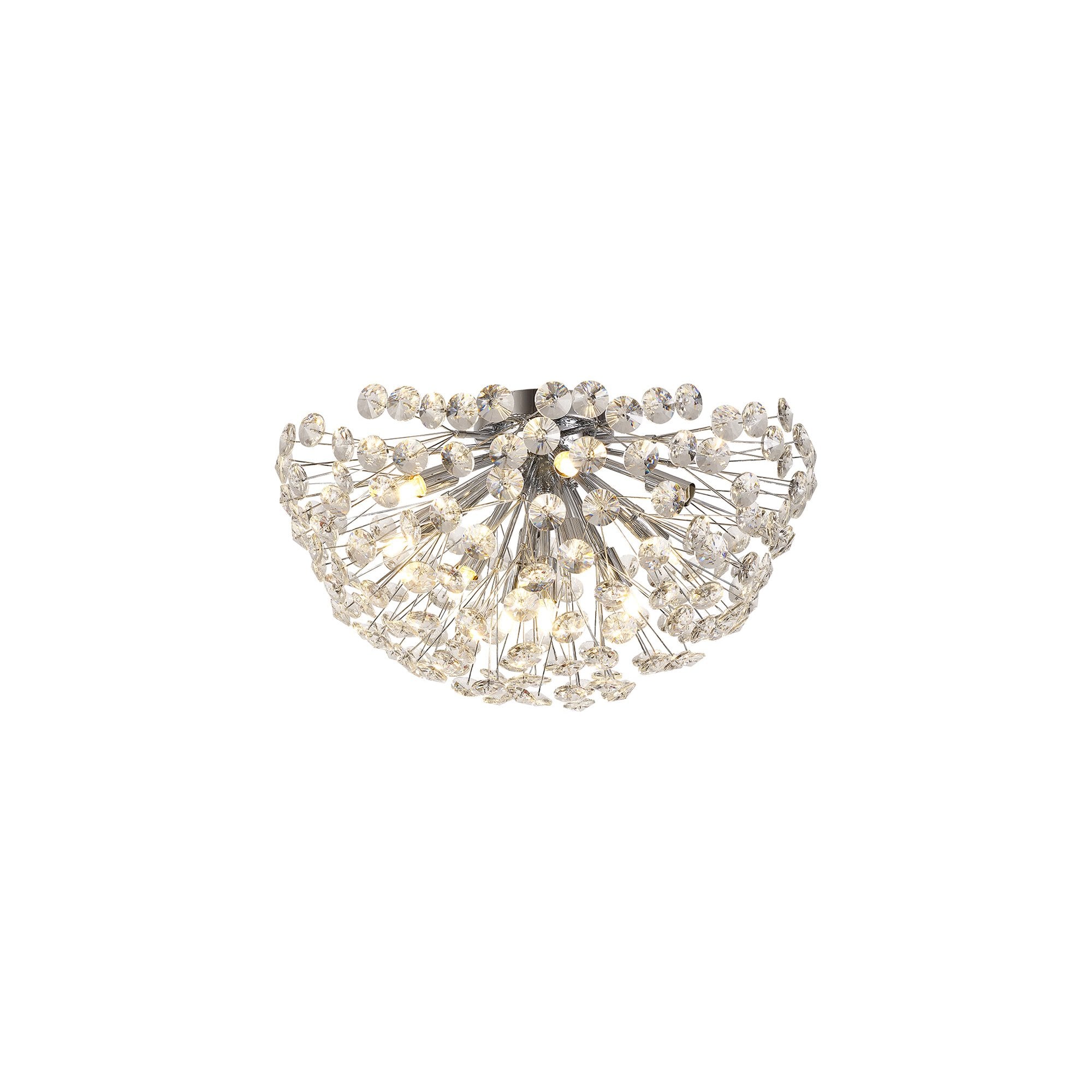 Fabula Grosvenor 11 Light Flush Light - Polished Chrome & Crystal