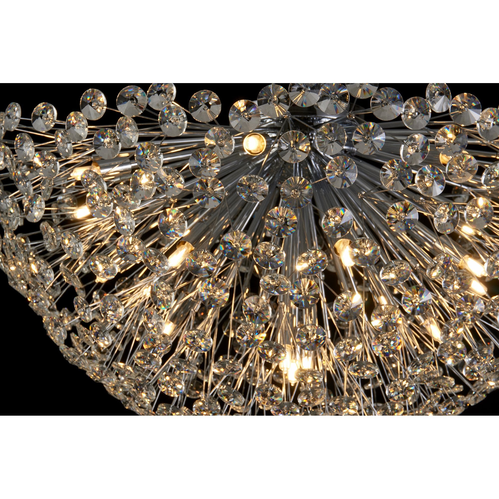 Fabula Grosvenor 21 Light Flush Light - Polished Chrome & Crystal