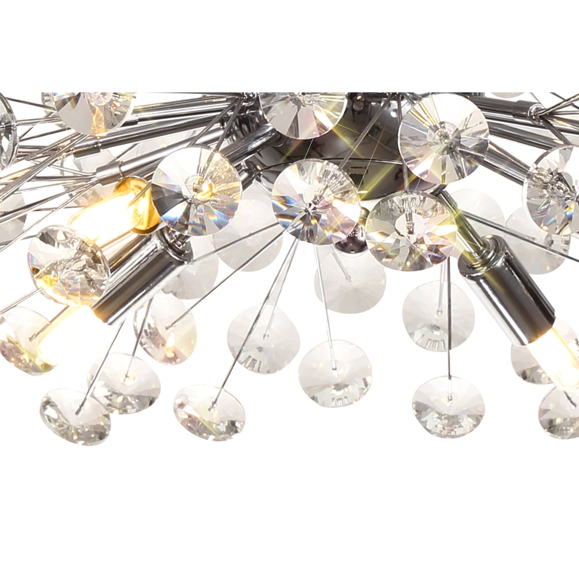 Fabula Grosvenor 8 Light Semi-Flush Light - Polished Chrome & Crystal