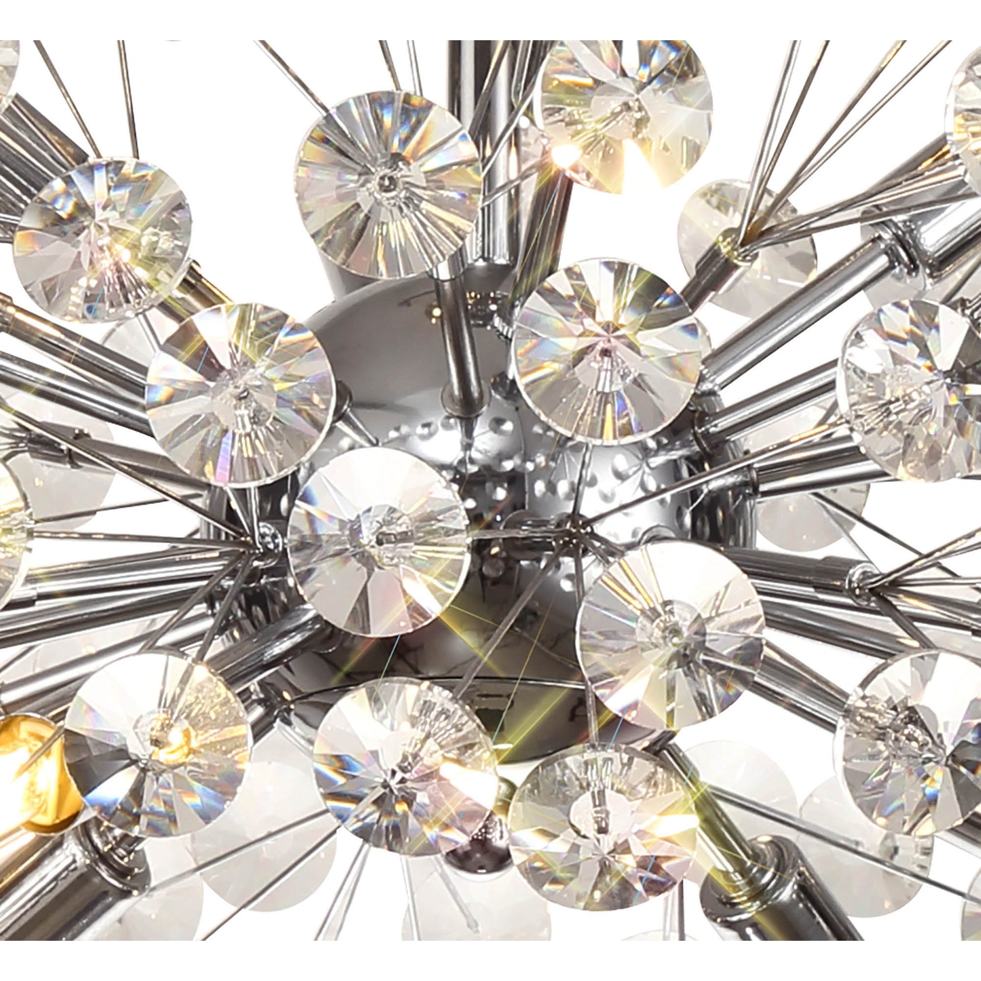 Fabula Grosvenor 8 Light Semi-Flush Light - Polished Chrome & Crystal
