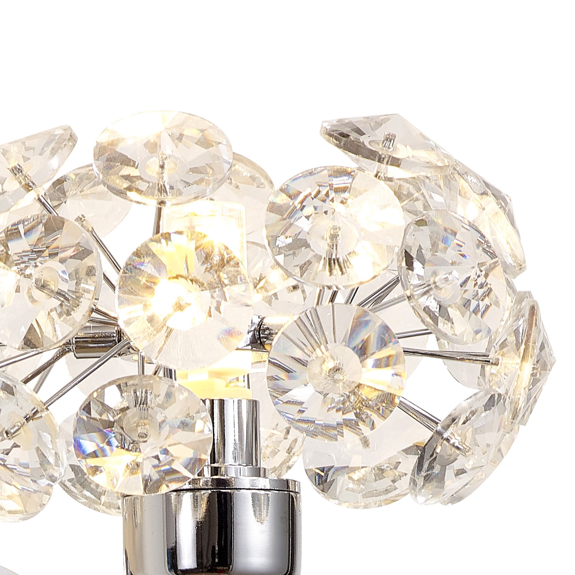 Fabula Grosvenor Single Adjustable Wall Lamp - Polished Chrome & Crystal Glass