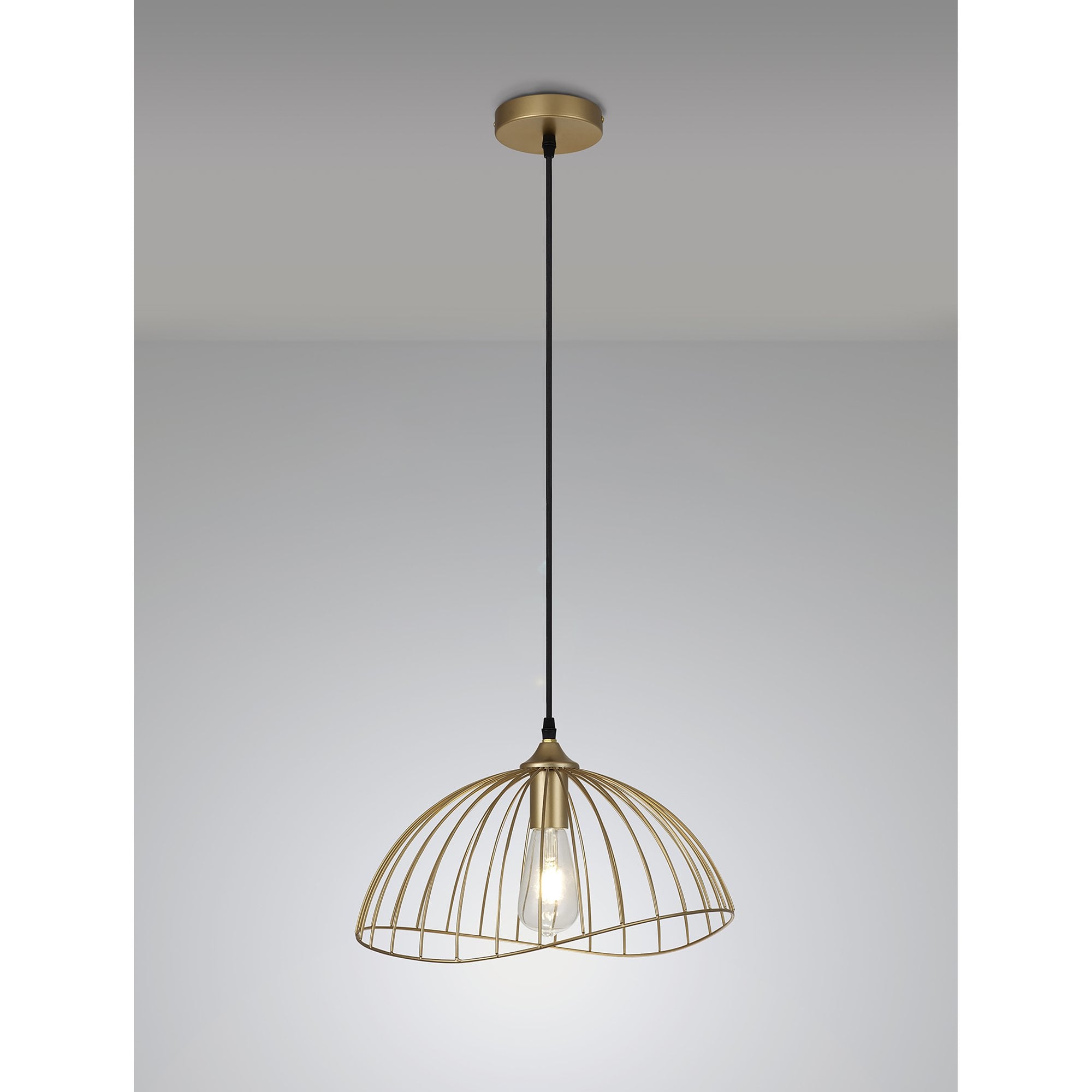 Fabula Halstead Single Dome Pendant - Painted Gold