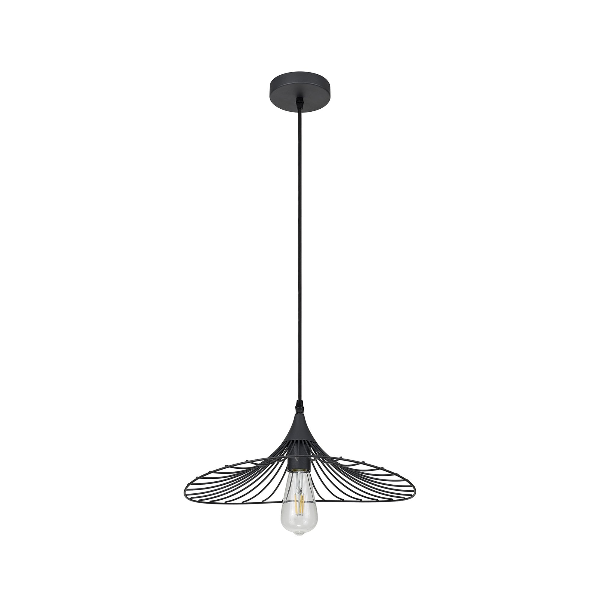 Fabula Halstead Single Shallow Pendant - Graphite