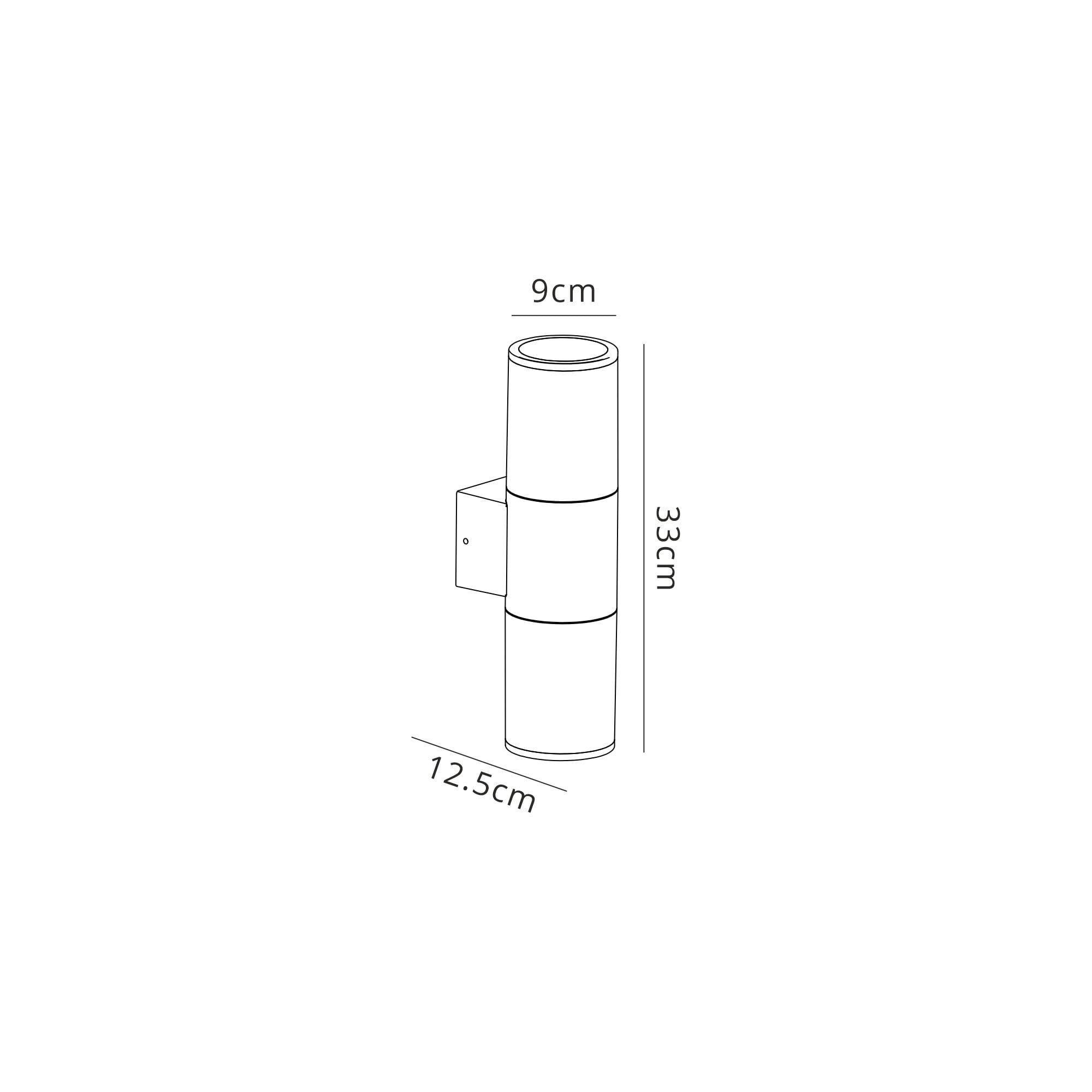 Fabula Harwater 2 Light Wall Lamp - Anthracite & Smoked PC - IP54