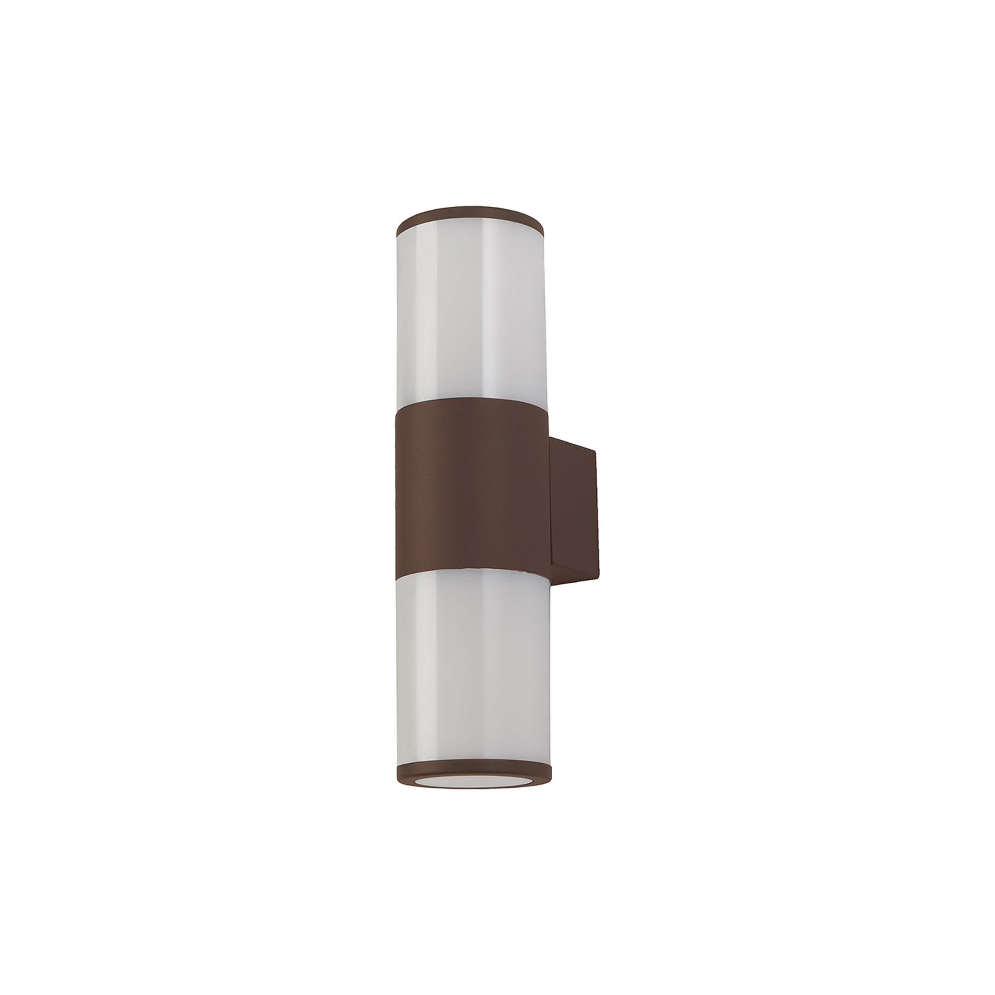 Fabula Harwater 2 Light Wall Lamp - Matt Brown & Opal PC - IP54