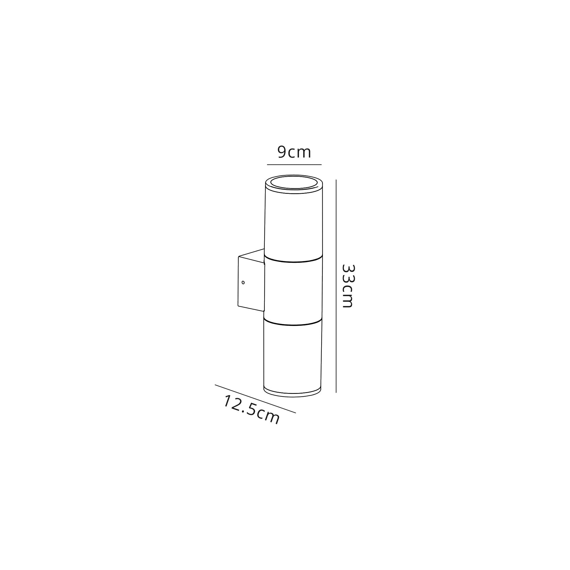Fabula Harwater 2 Light Wall Lamp - Matt Brown & Smoked PC - IP54