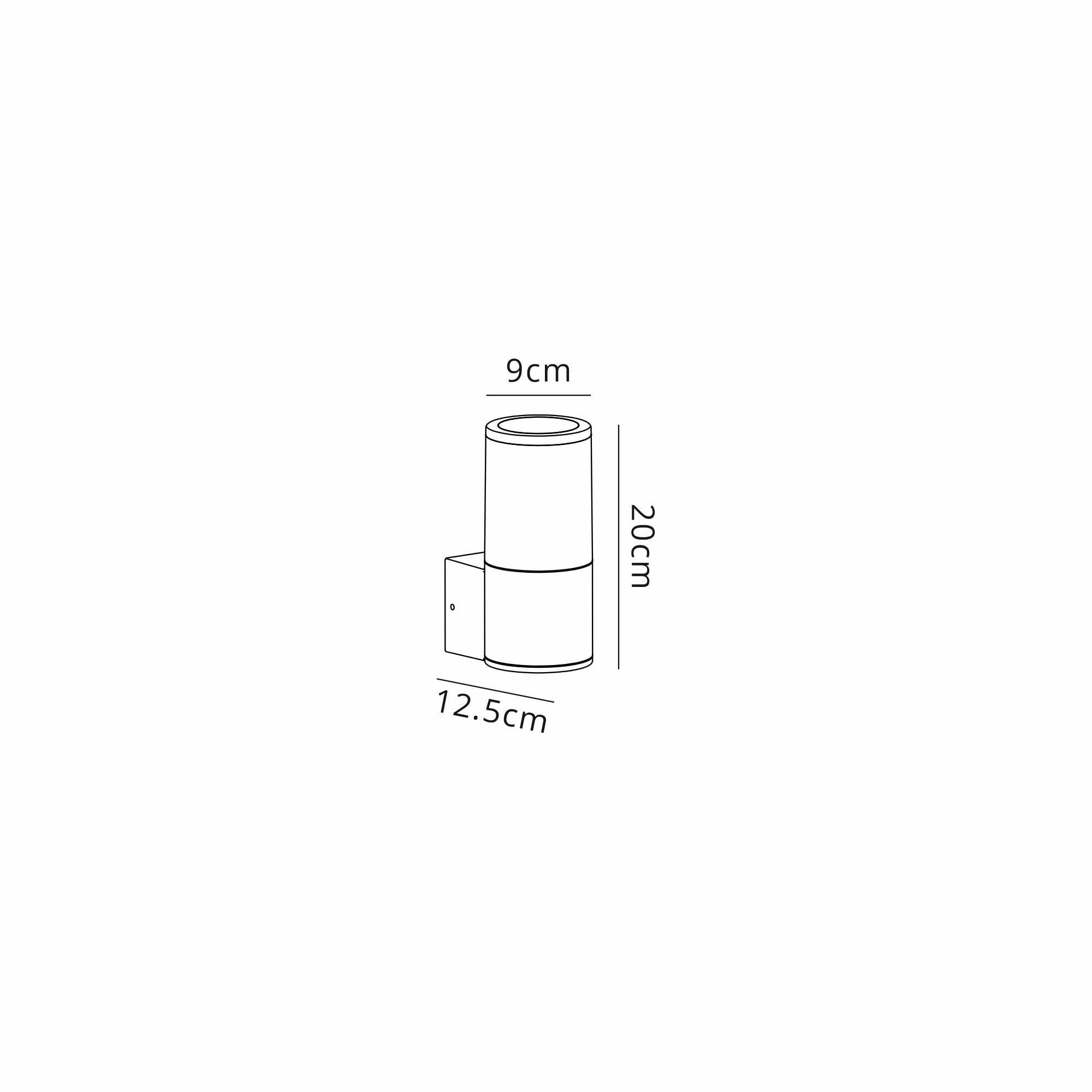 Fabula Harwater Single Wall Lamp - Matt Brown & Clear PC - IP54