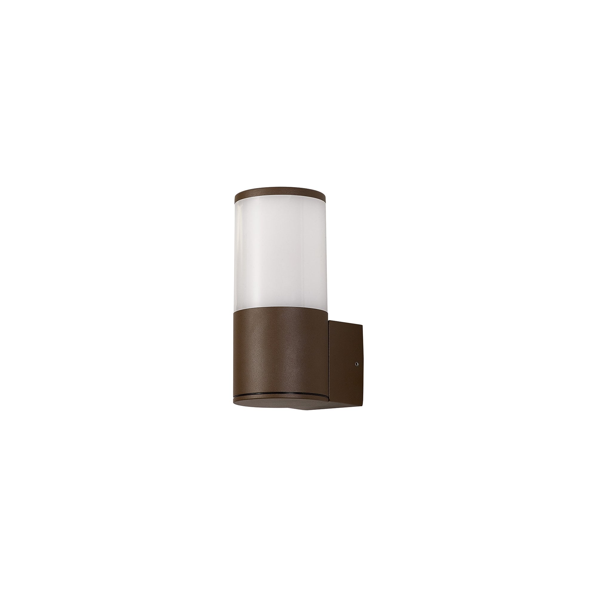 Fabula Harwater Single Wall Lamp - Matt Brown & Opal PC - IP54