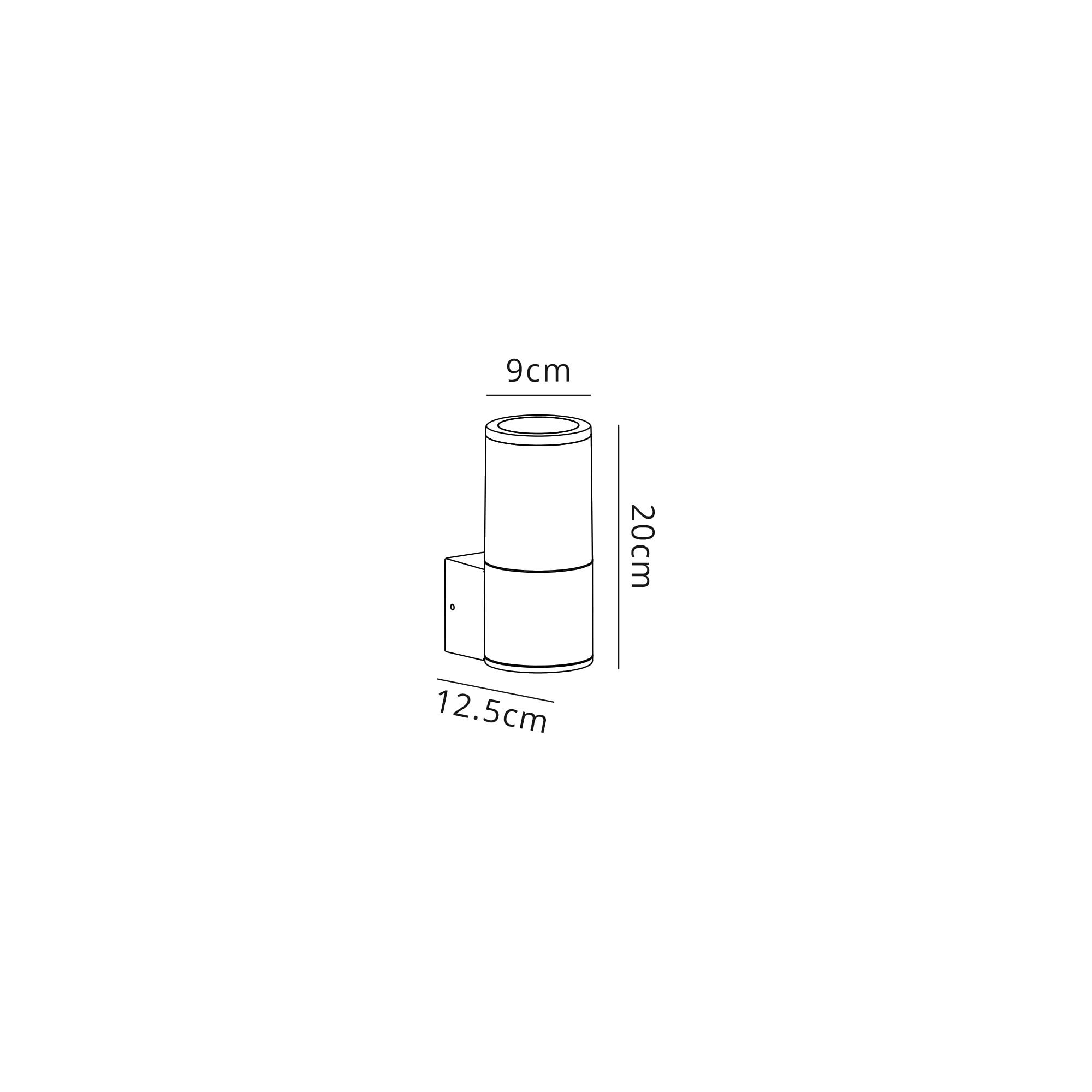 Fabula Harwater Single Wall Lamp - Matt Brown & Smoked PC - IP54