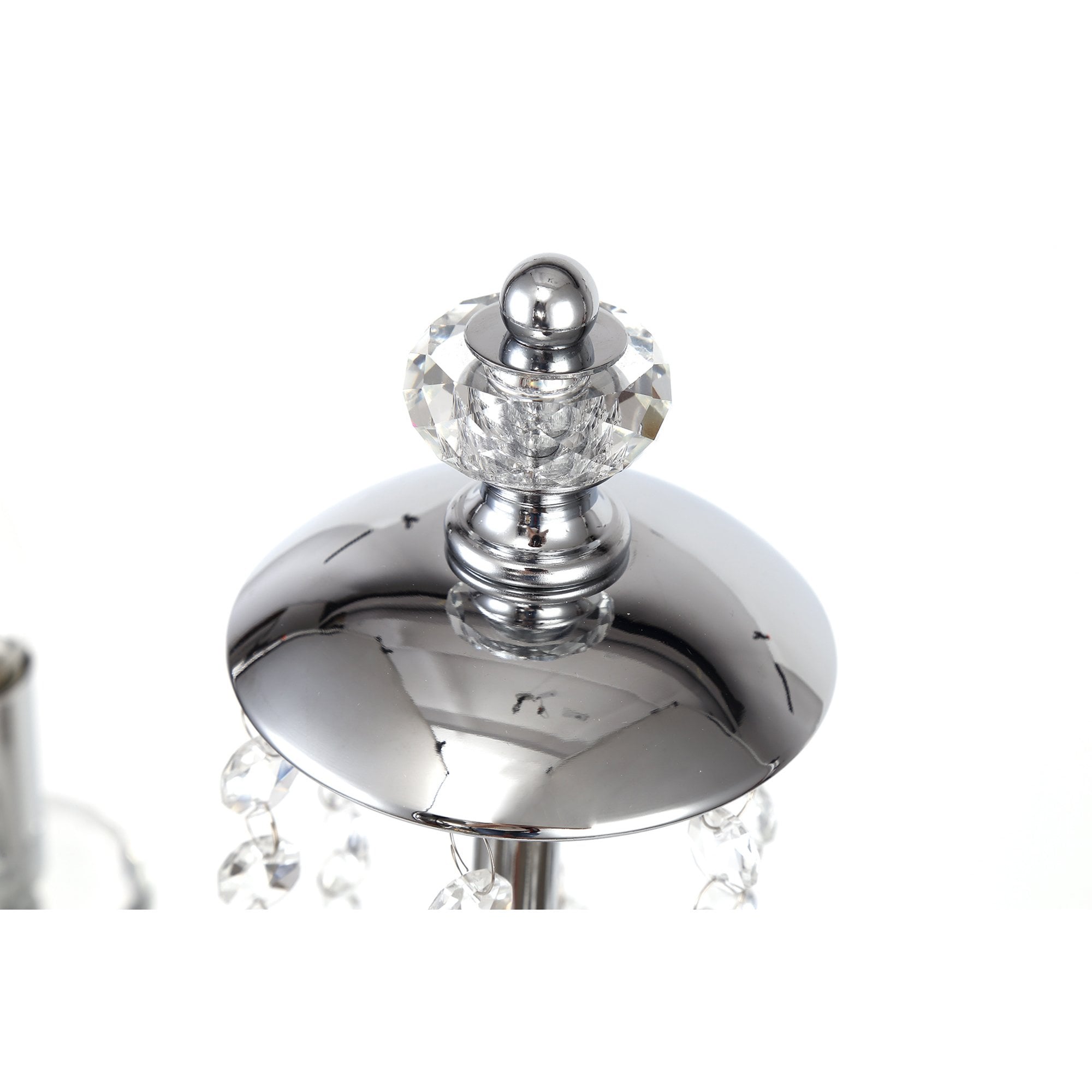 Fabula Hickman 3 Light Table Lamp - Polished Chrome, Clear Glass & Crystal