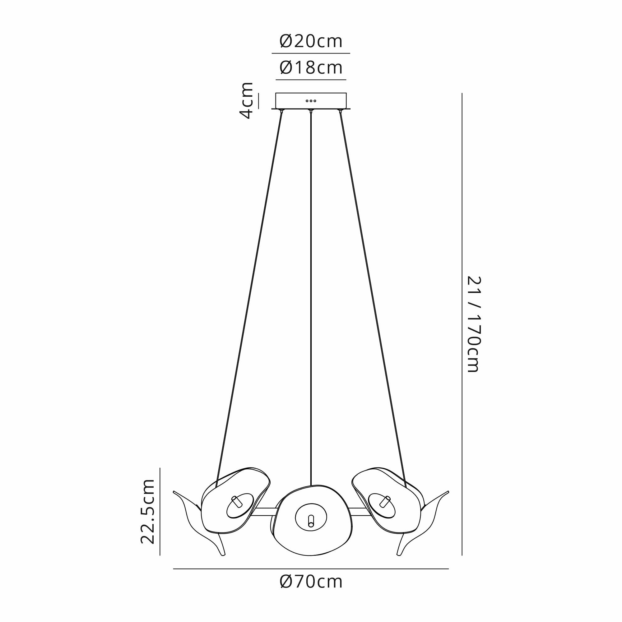 Fabula Holly 8 Light LED Ring Pendant - Polished Chrome