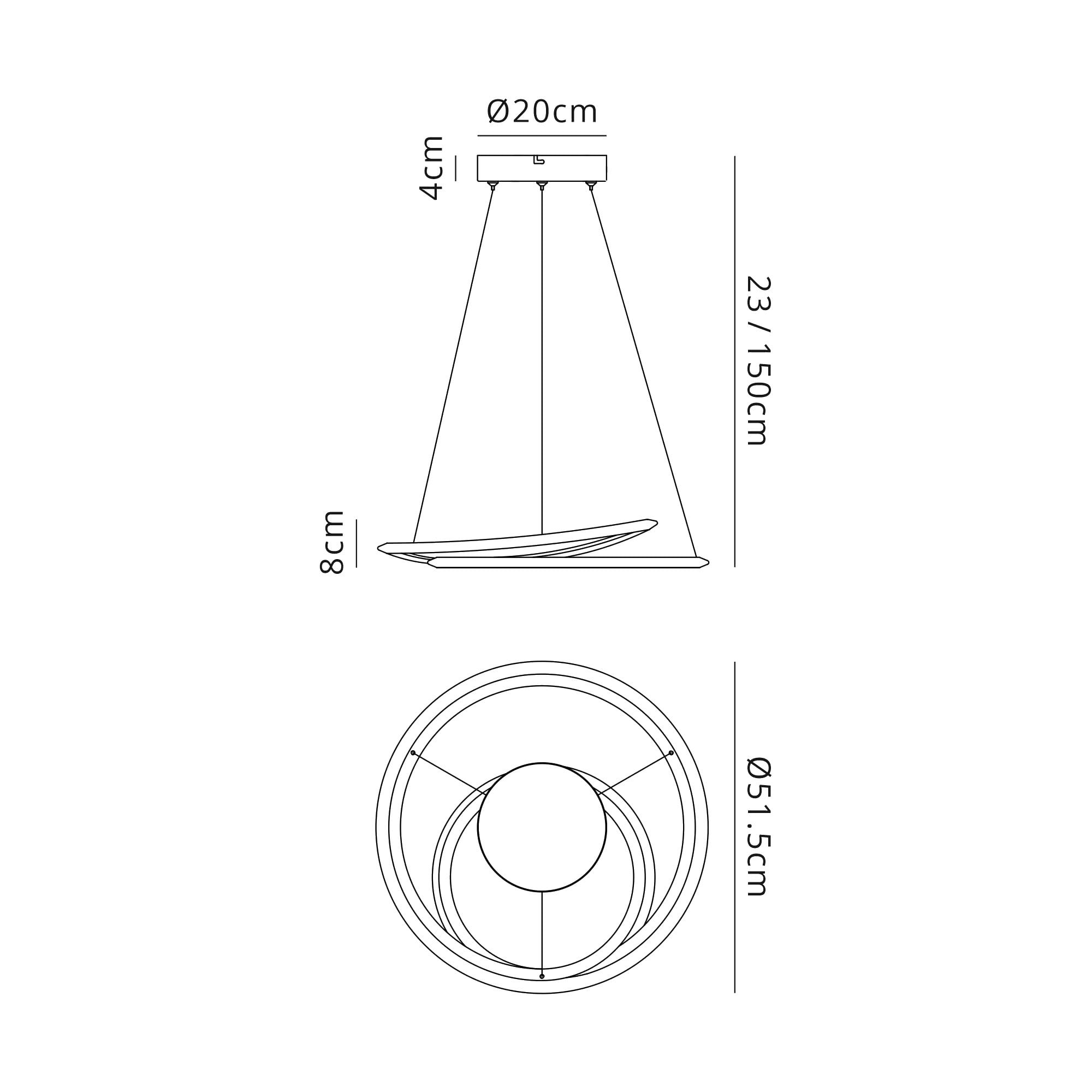 Fabula Jessel Dimmable LED Pendant - Black