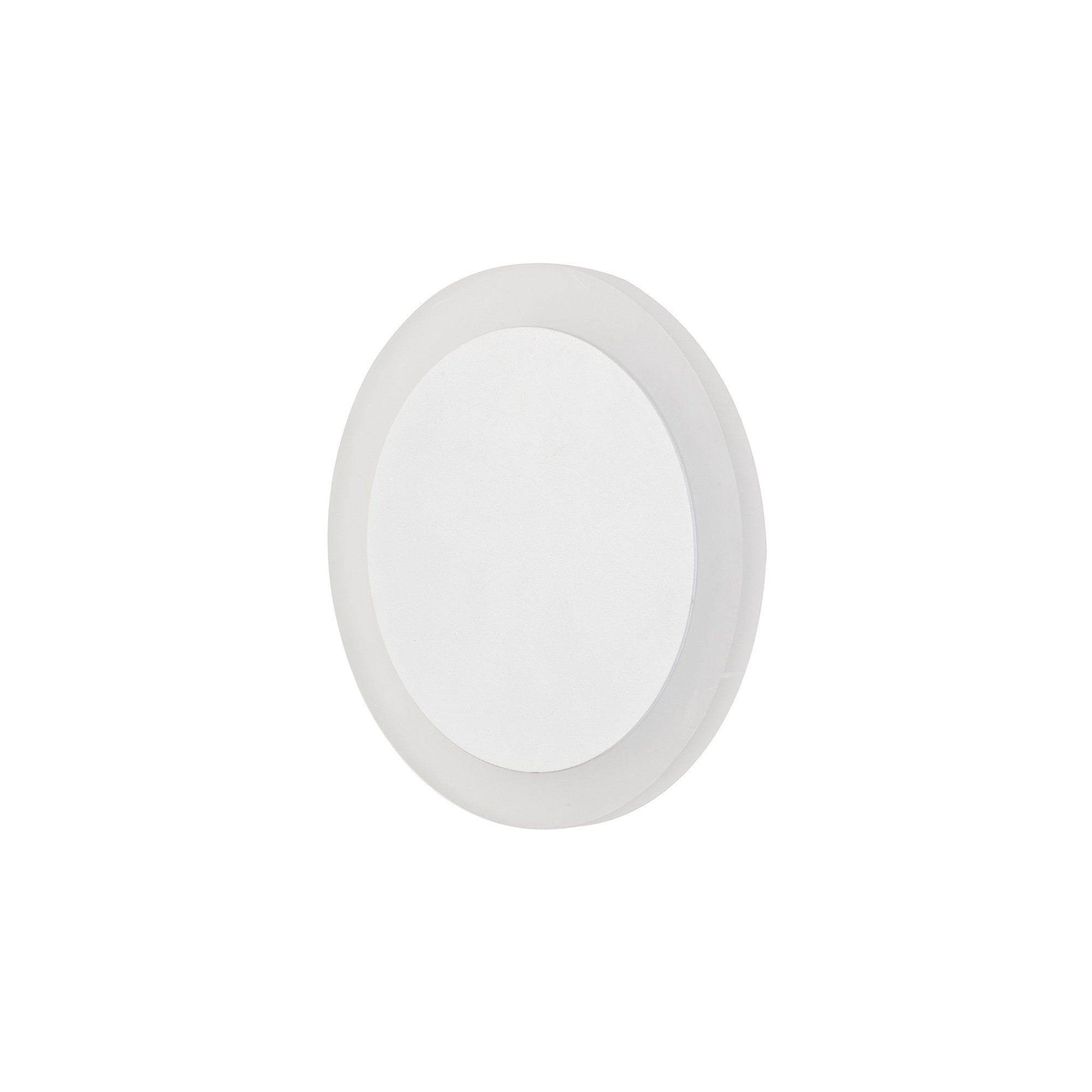 Fabula Kingsley Magnetic Base LED Wall Lamp - 15/19cm Round - Central - Sand White & Acrylic Frosted Diffuser